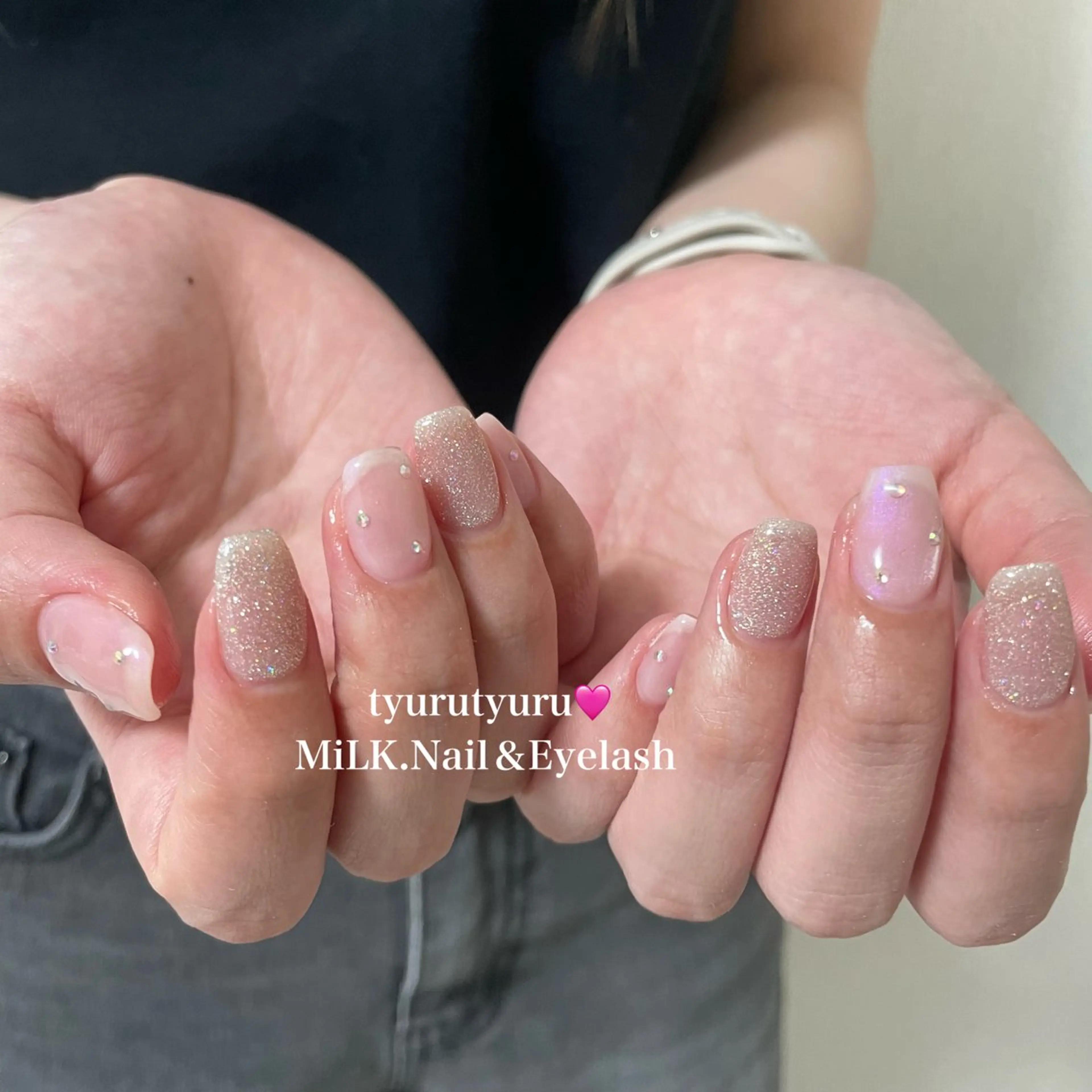 ネイル オフィスネイル シンプルネイル ハンドネイル MiLK.   Nail&Eyelash所属・MiLK. wakaのマツエク・マツパデザイン