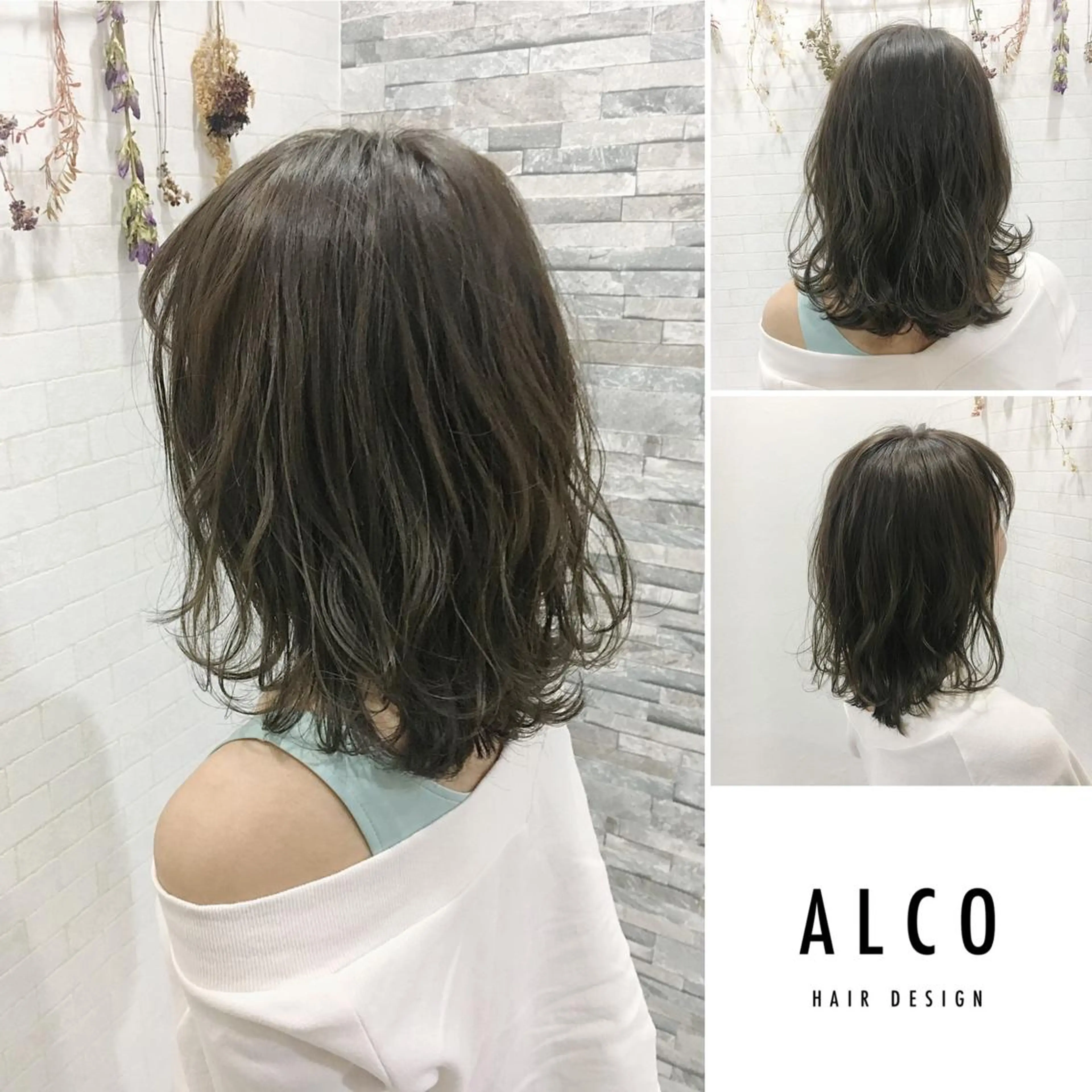 ミディアム カラー ワタイショウタ 髪質改善✨眉毛サロンのヘアスタイル