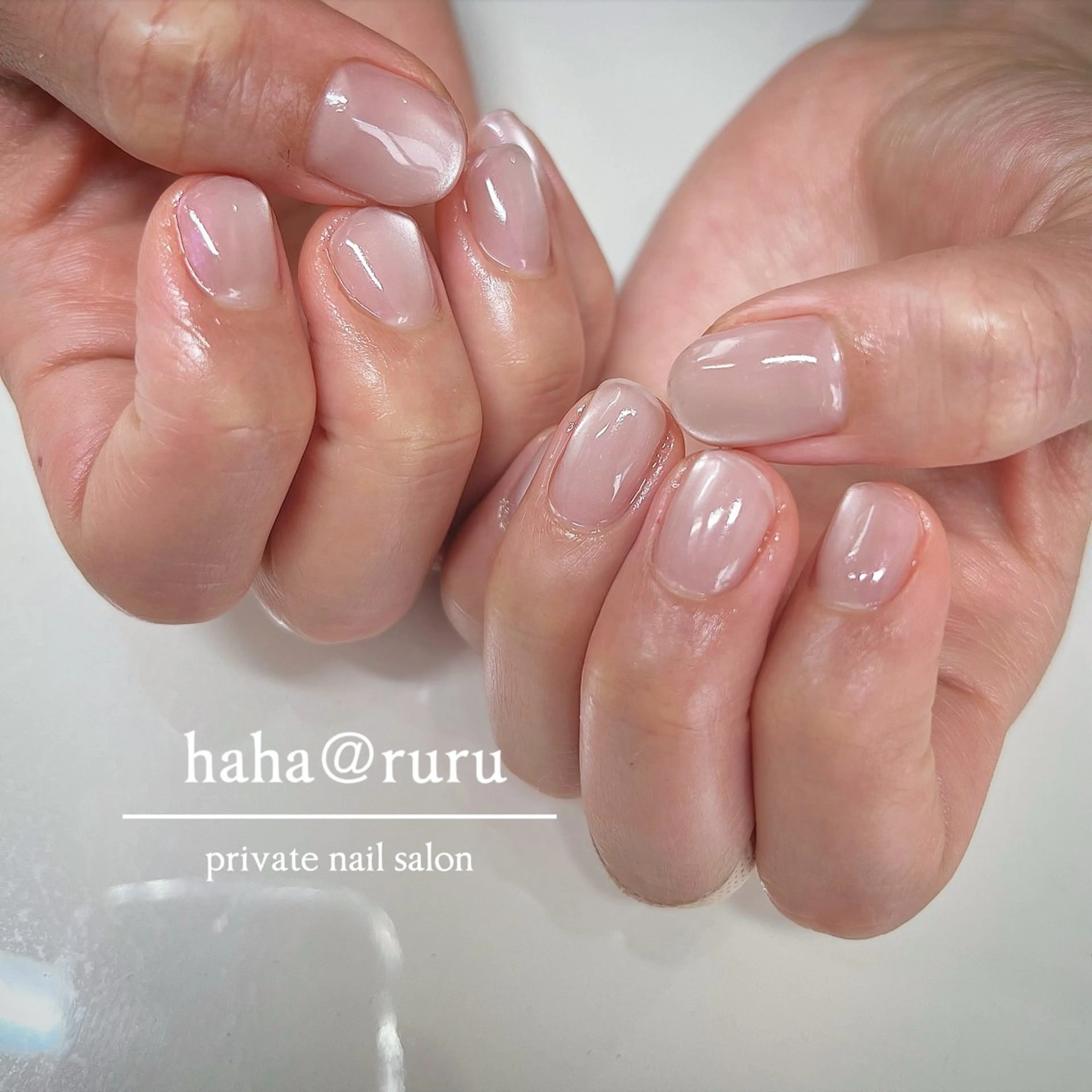 ネイル 氷ネイル・うるうるネイル ハンドネイル haha@ ruruのネイルデザイン