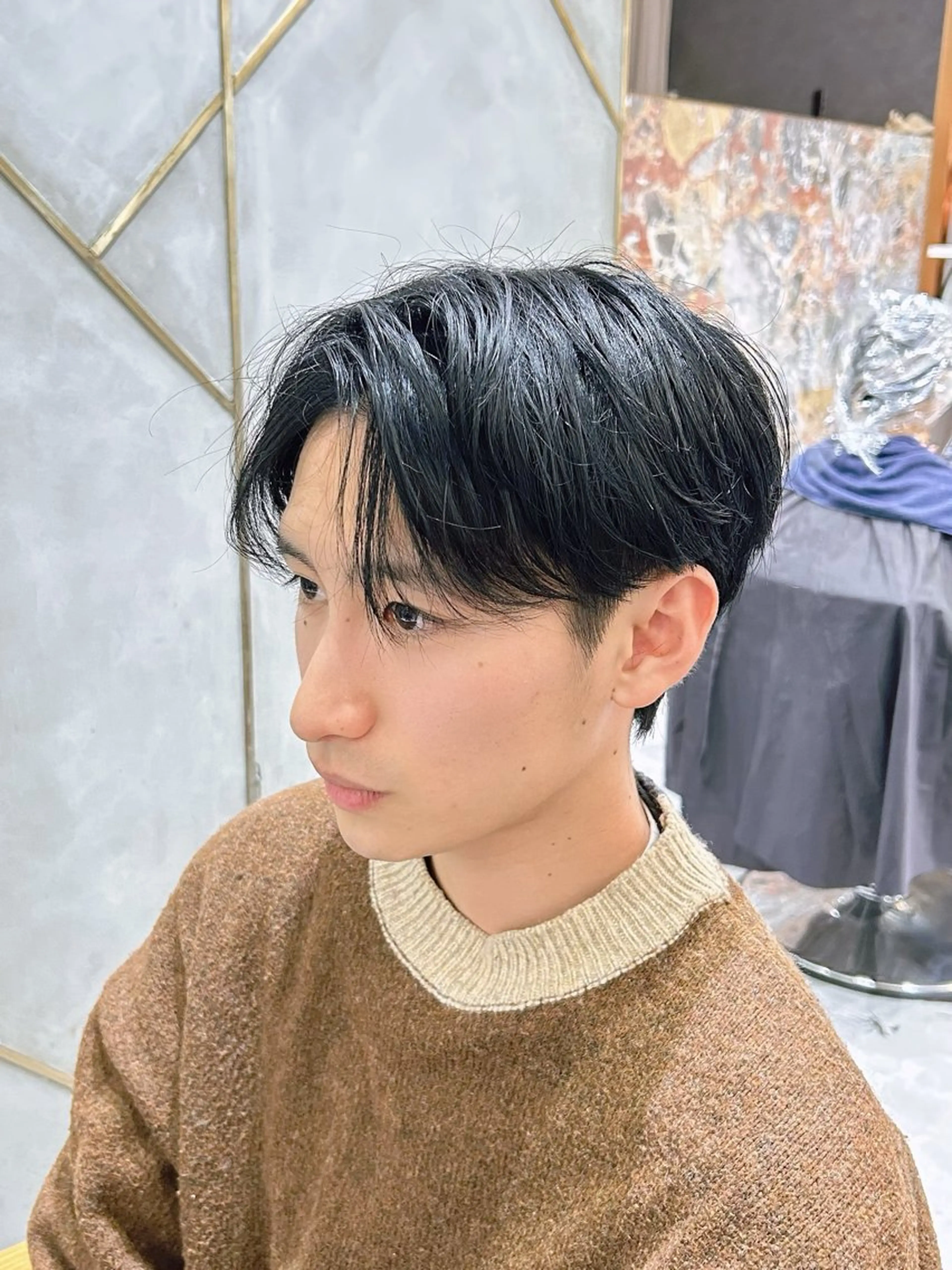 ショート カラー メンズ calna by ELMO  上ノ井のヘアスタイル