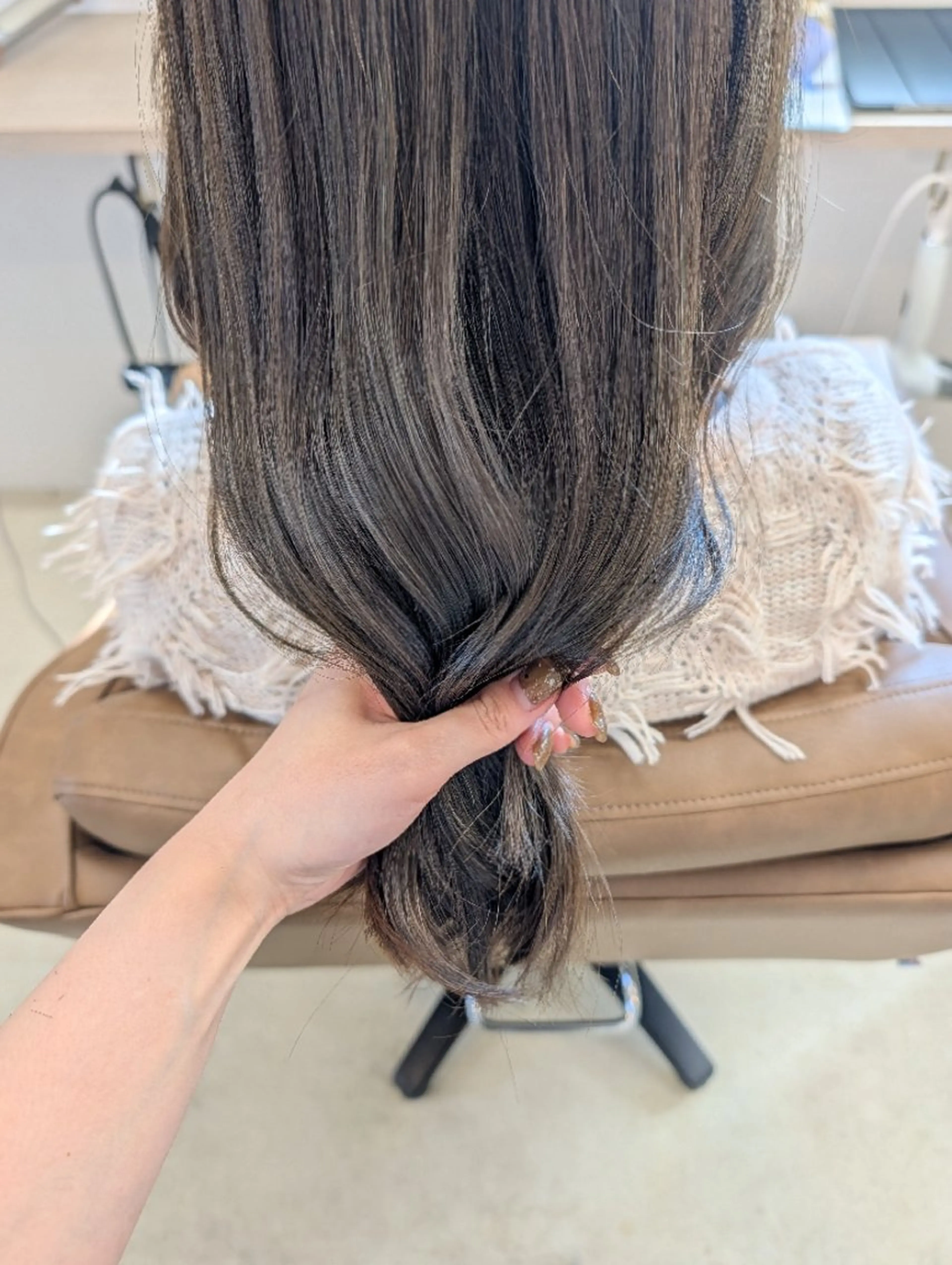 ロング カラー 透明感カラー グレージュ オリーブグレージュ オリーブグレー ヘアカラー ルプラボウ　小野寺 菜穂/豊橋/パーマのヘアスタイル