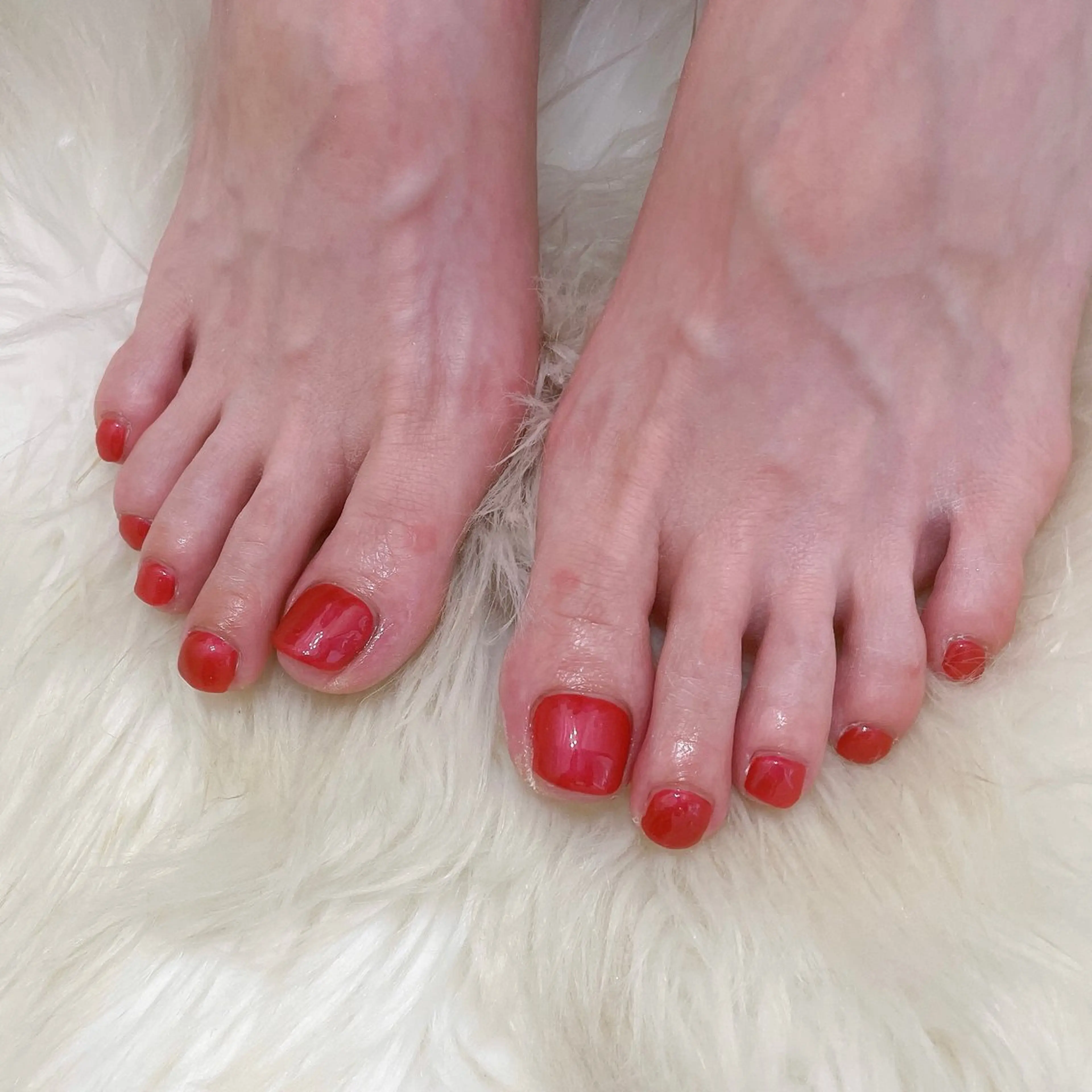 ネイル オーロラネイル フットネイル フレンチネイル ジェルネイル 韓国ネイル フットネイル Mogu nail 二子玉川のネイルデザイン