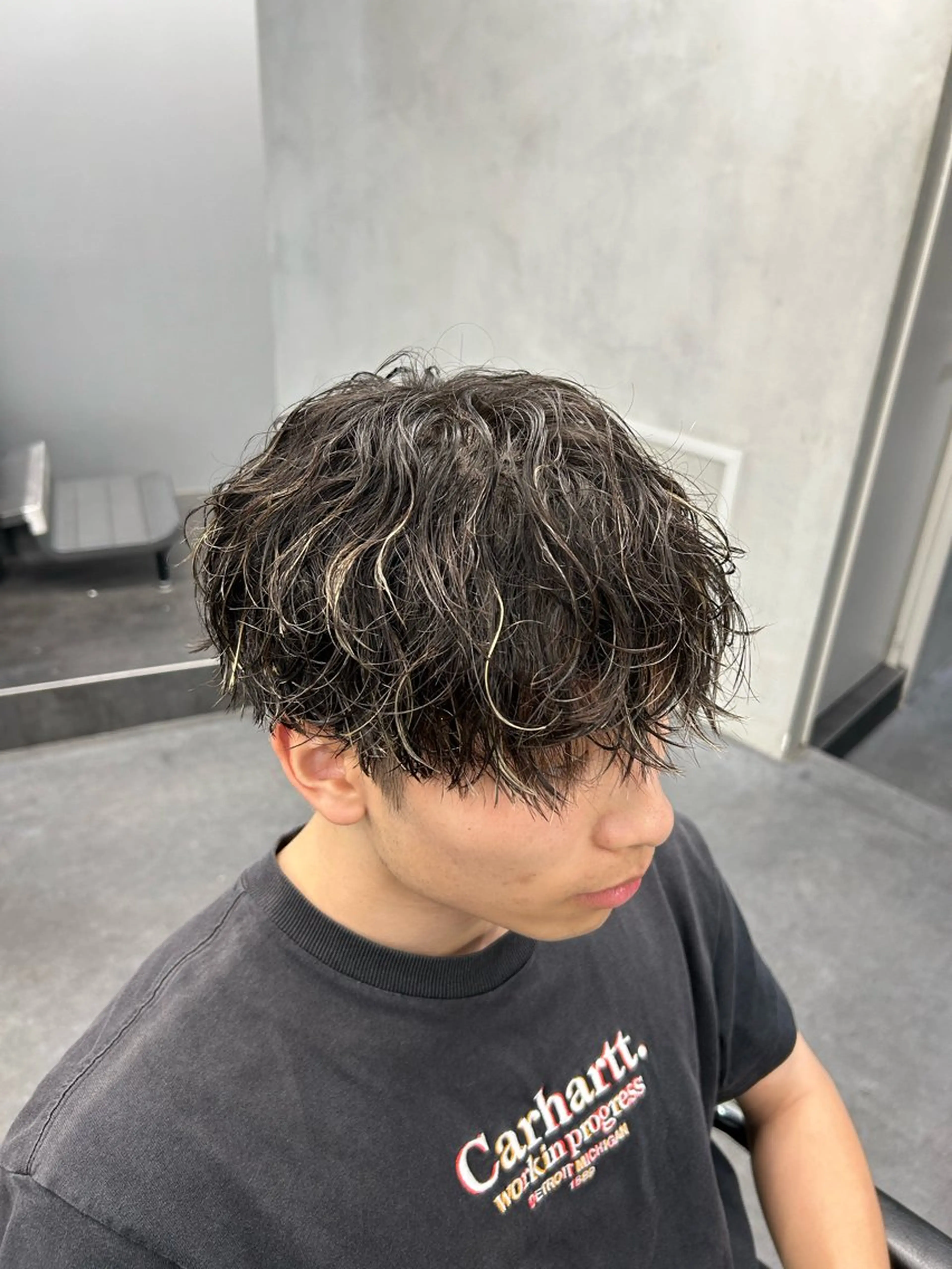 パーマ メンズ 藤平海音/fifth PARKのヘアスタイル