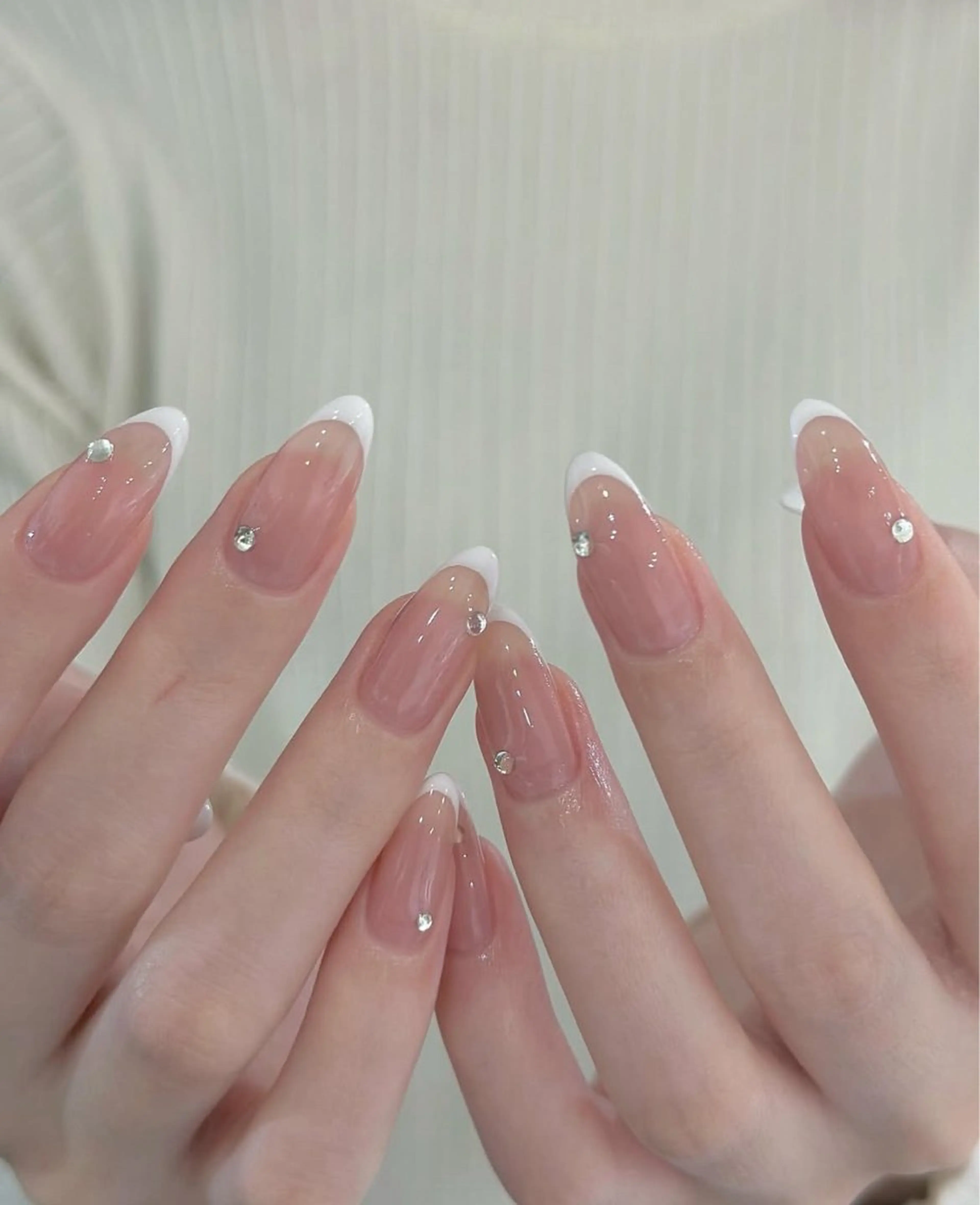 ケア込み・ガラスフレンチ/バーチャルフレンチ/ミラーフレンチ🩷の写真