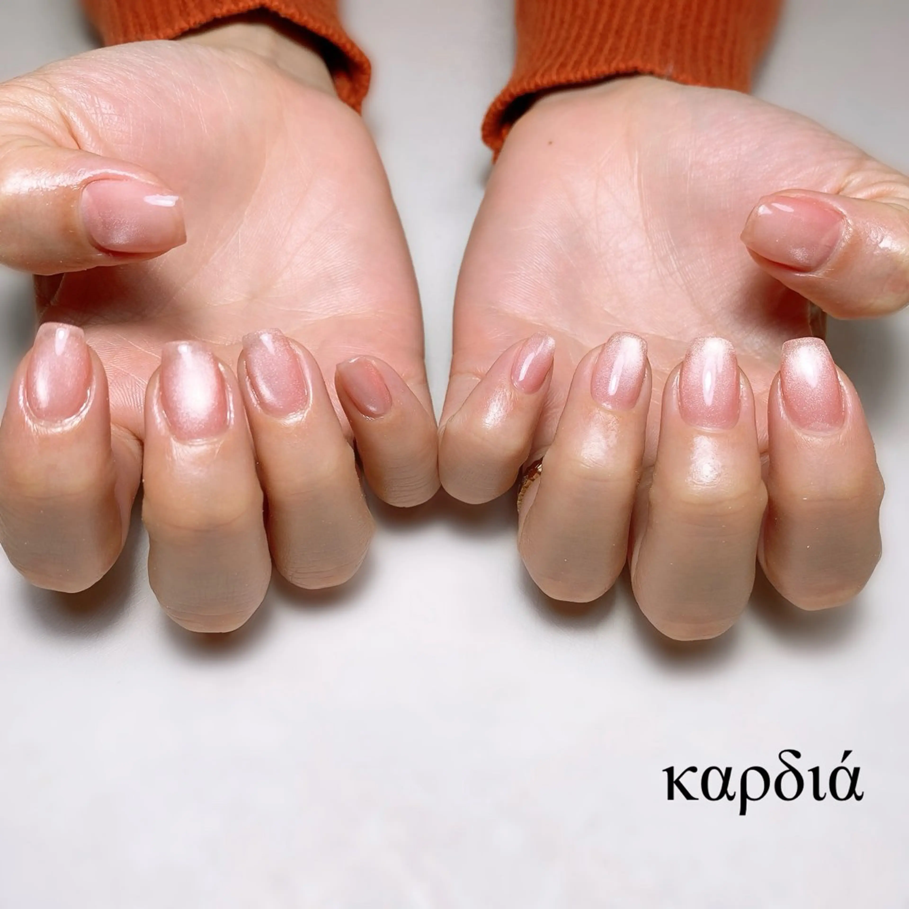 ネイル ハンドネイル καρδιά -ｶﾙﾃﾞｨｱ-のネイルデザイン