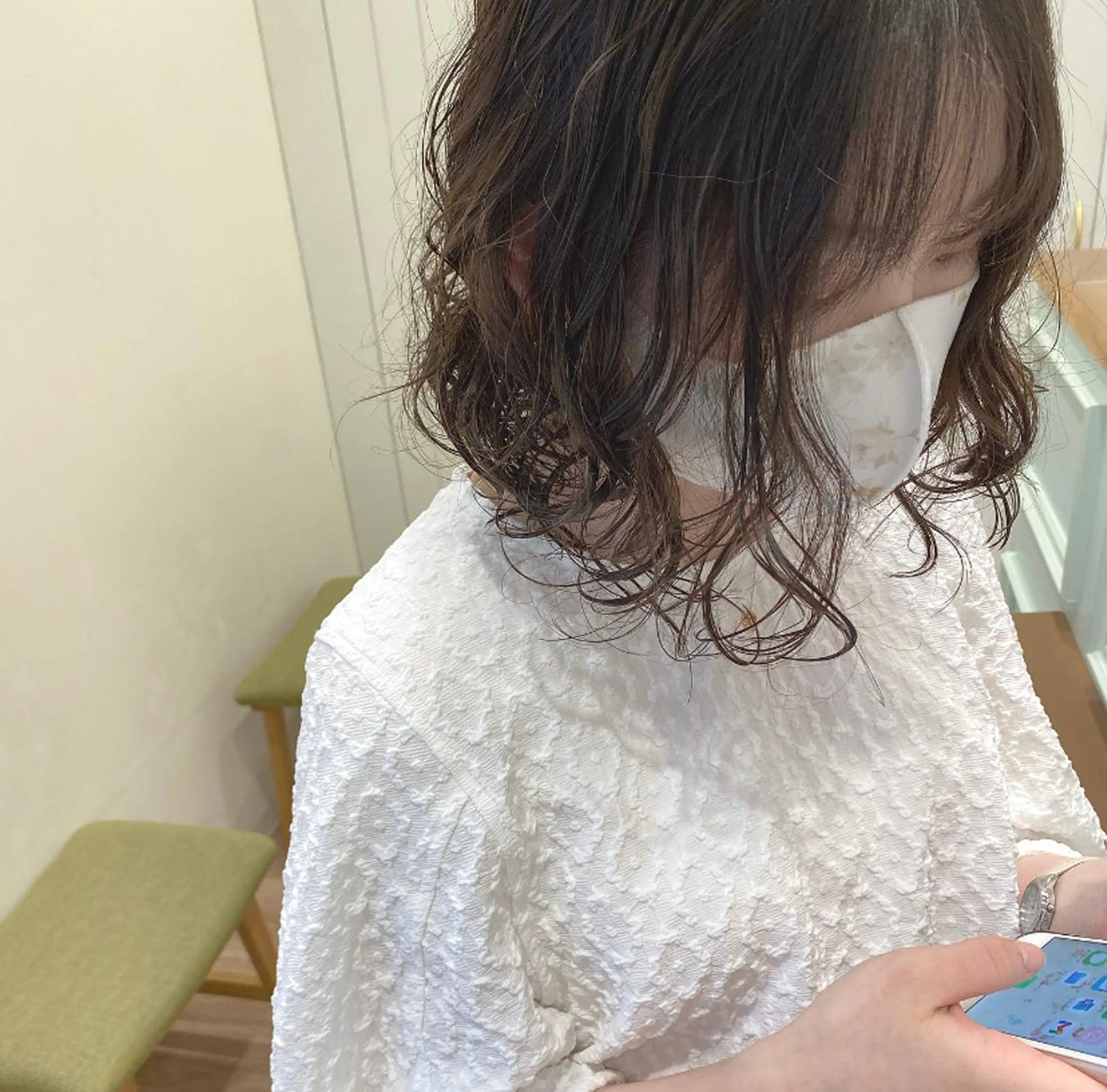 ミディアム パーマ ミディアムパーマ ボブ カット パーマ ayaka #パーマ#アレンジのヘアスタイル