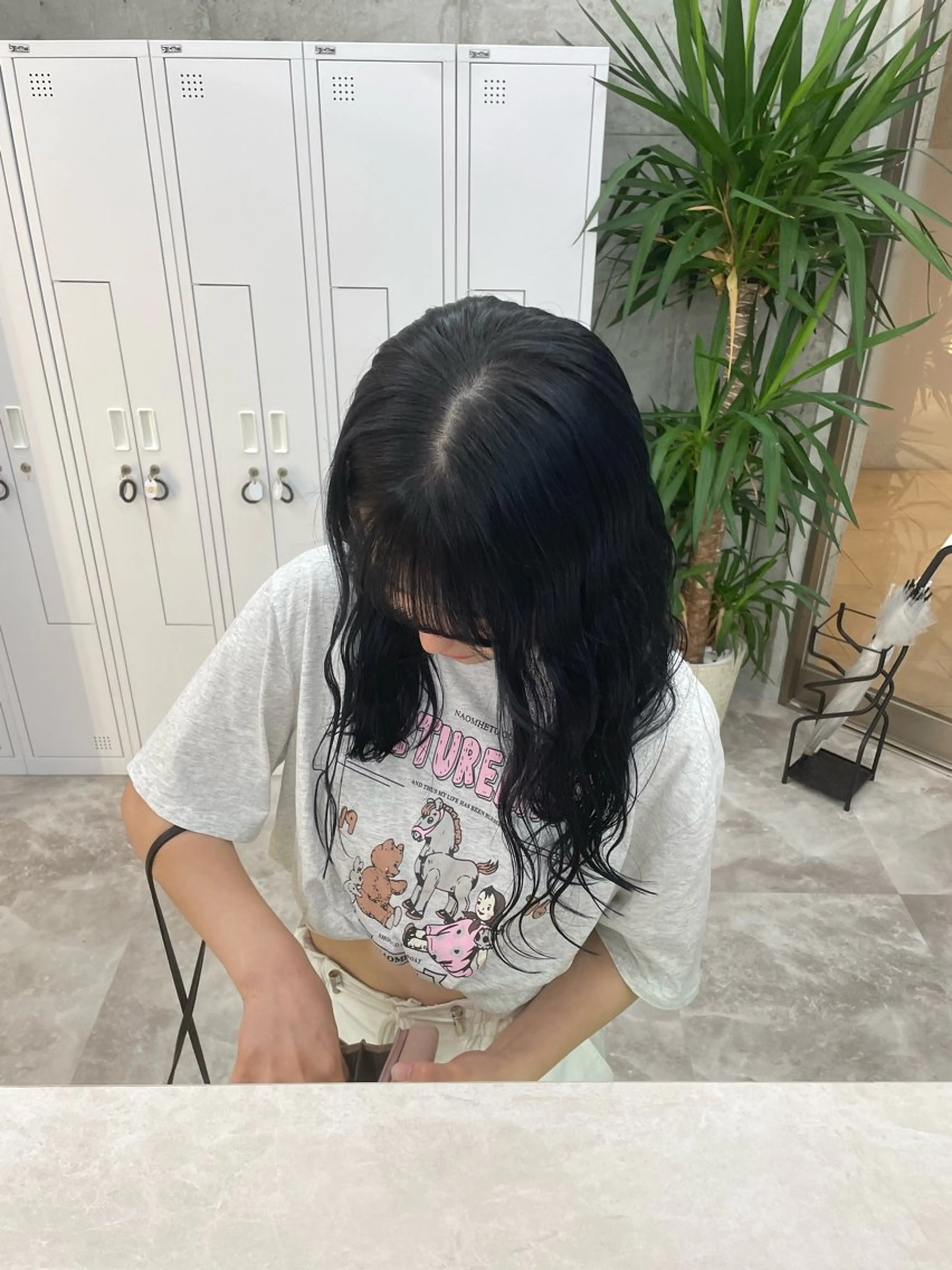 セミロング カラー ブリーチ 透明感カラー トリートメント ブリーチ/ベージュ 💕/momoaのヘアスタイル