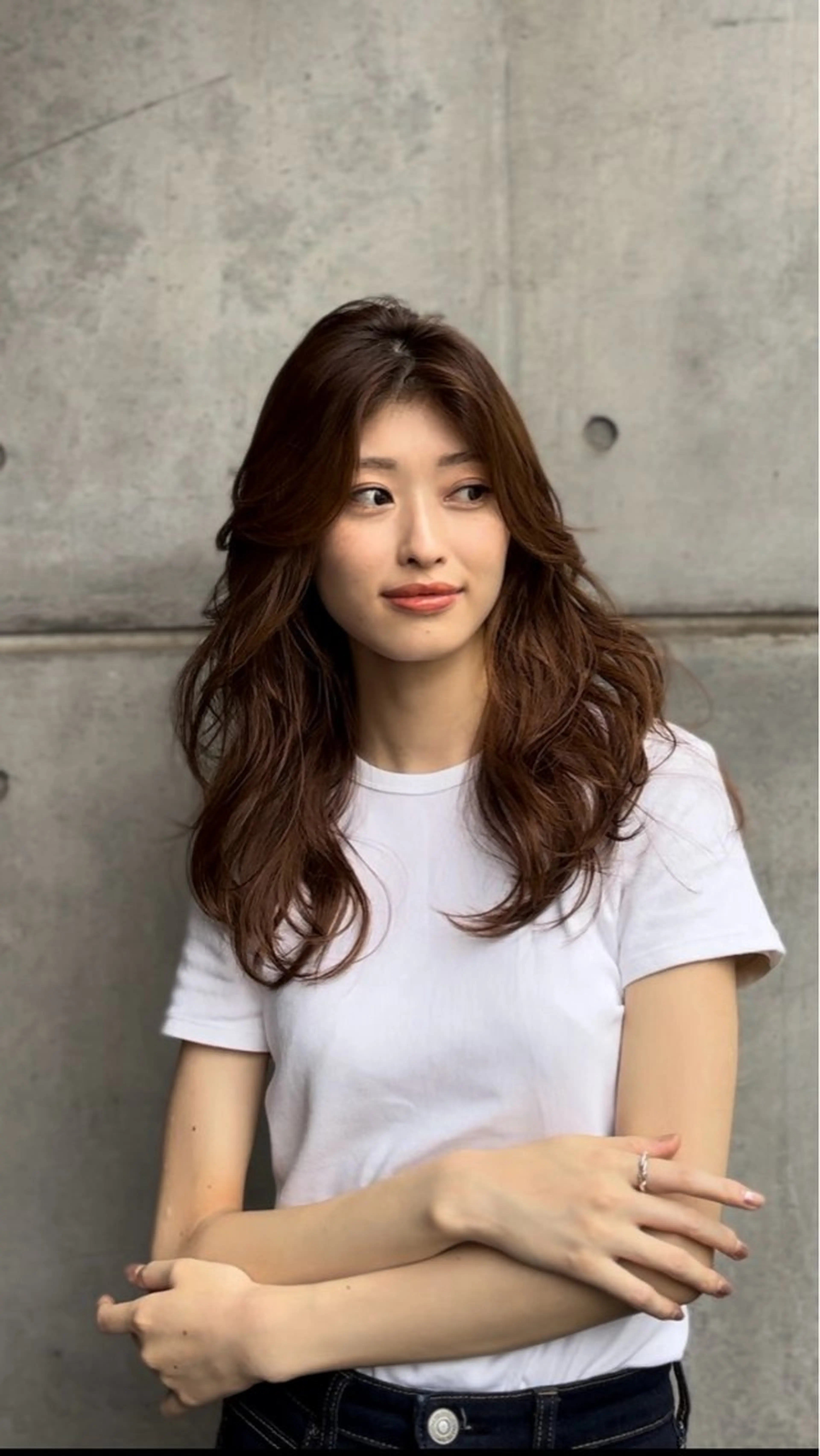 セミロング カット 髪質改善つくば 韓国風カット内田のヘアスタイル