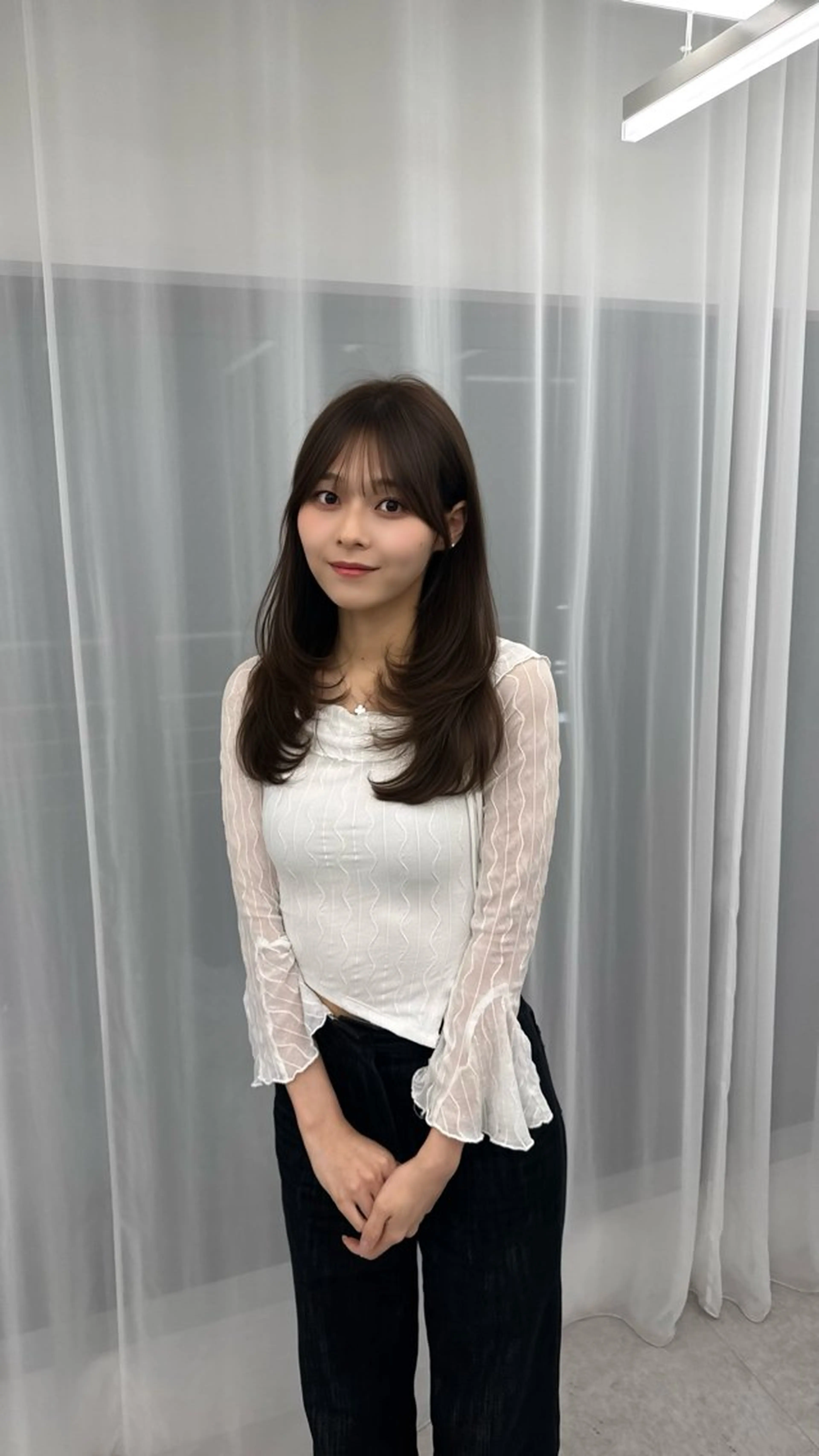 ミディアム カラー ヘアアレンジ カット ヘアカラー トリートメント 顔周り&ミディアム 特化/池袋/kokiのヘアスタイル