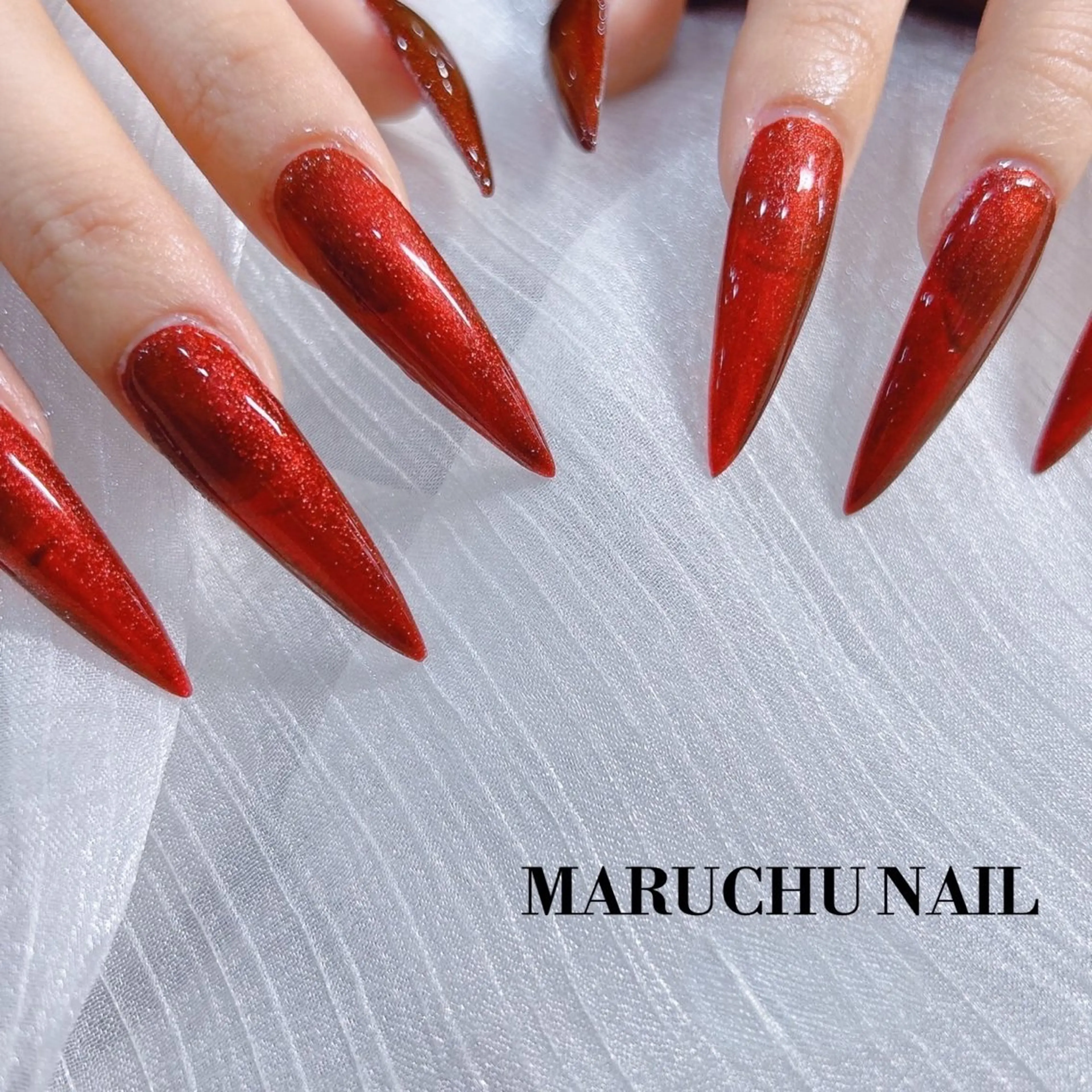 ネイル マグネットネイル マグネットワンカラー ワンカラーネイル MARUCHU💋 SAYAKAのネイルデザイン