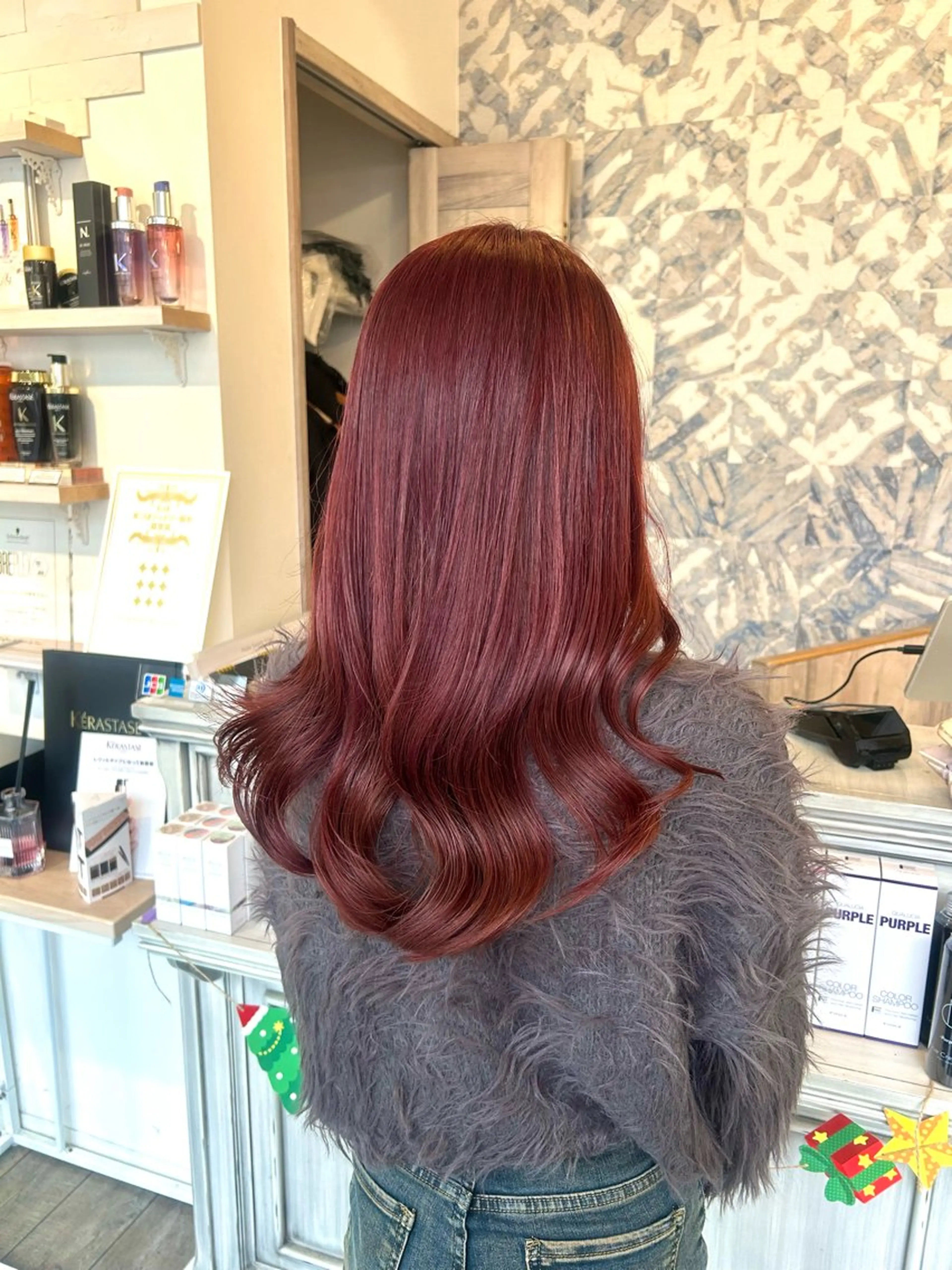 セミロング カラー カット ヘアカラー 🎀暖色/ ピンク🎀seinaのヘアスタイル