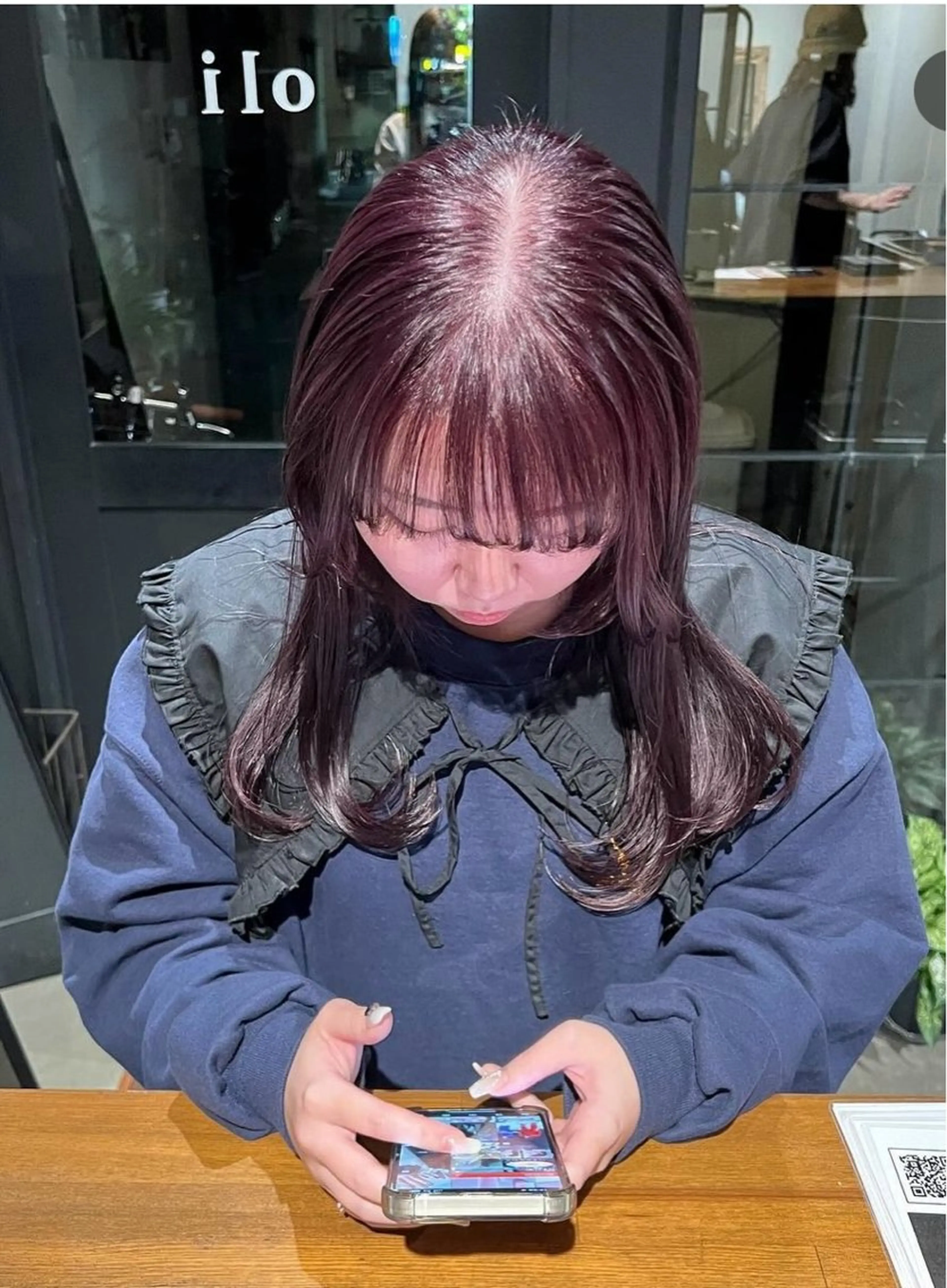 ロング カラー ブリーチ ピンクカラー バイオレットカラー ヘアカラー 野々村 朋美のヘアスタイル