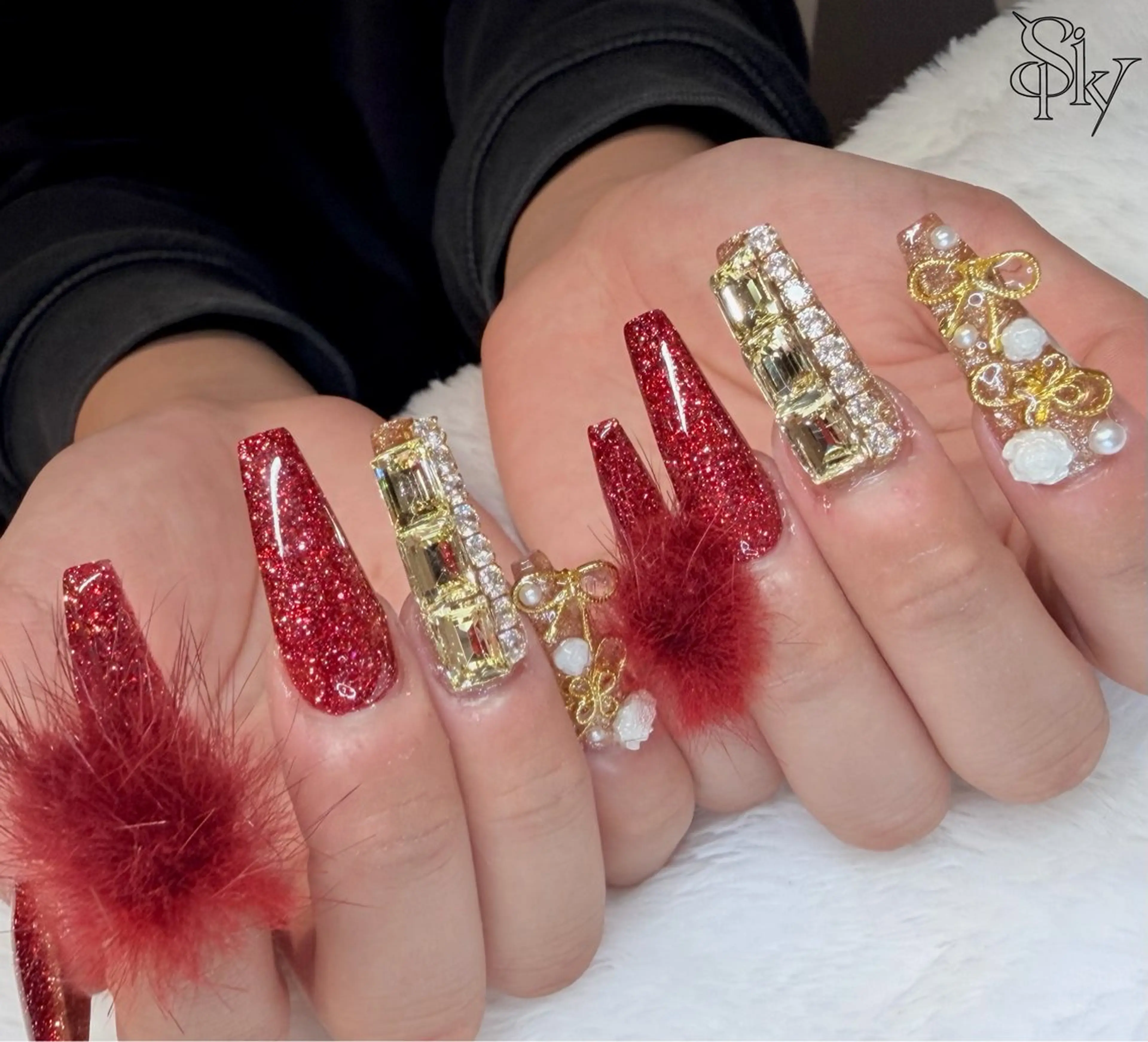 ネイル ハンドネイル Spiky とうげ ふうかのネイルデザイン