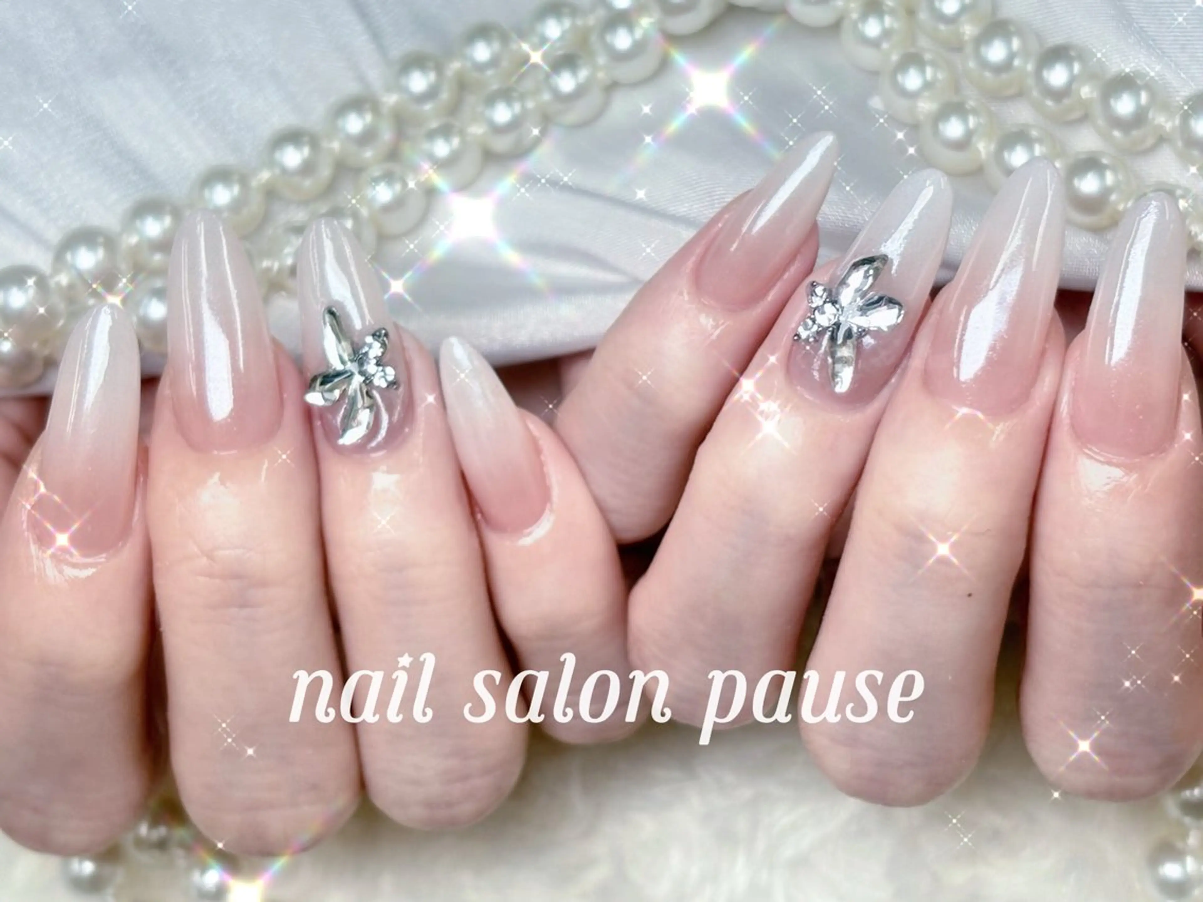 ネイル ミラーネイル ハンドネイル ハンドケア nail salon pause✨のネイルデザイン