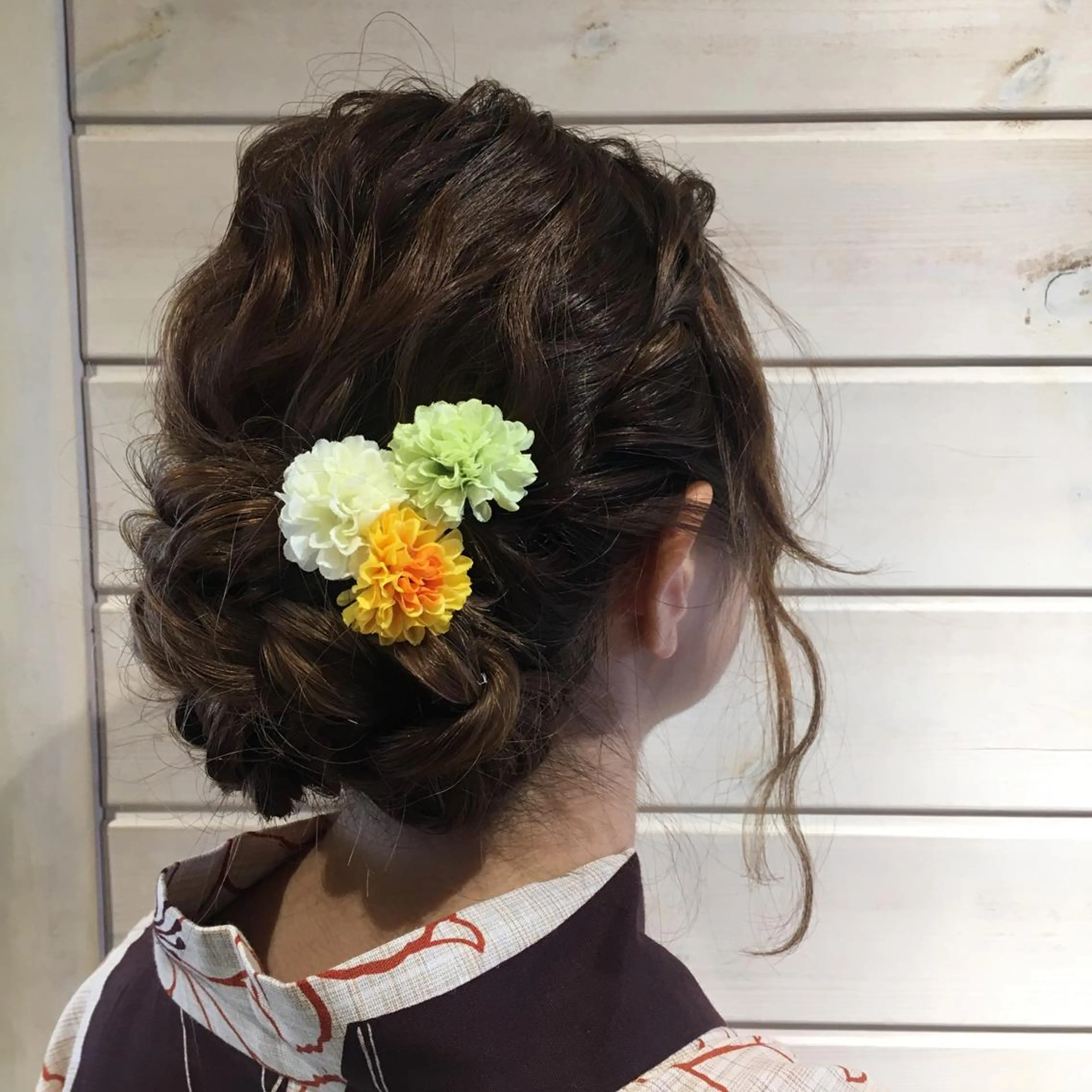 セミロング ヘアアレンジ 野崎 ひかりのヘアスタイル