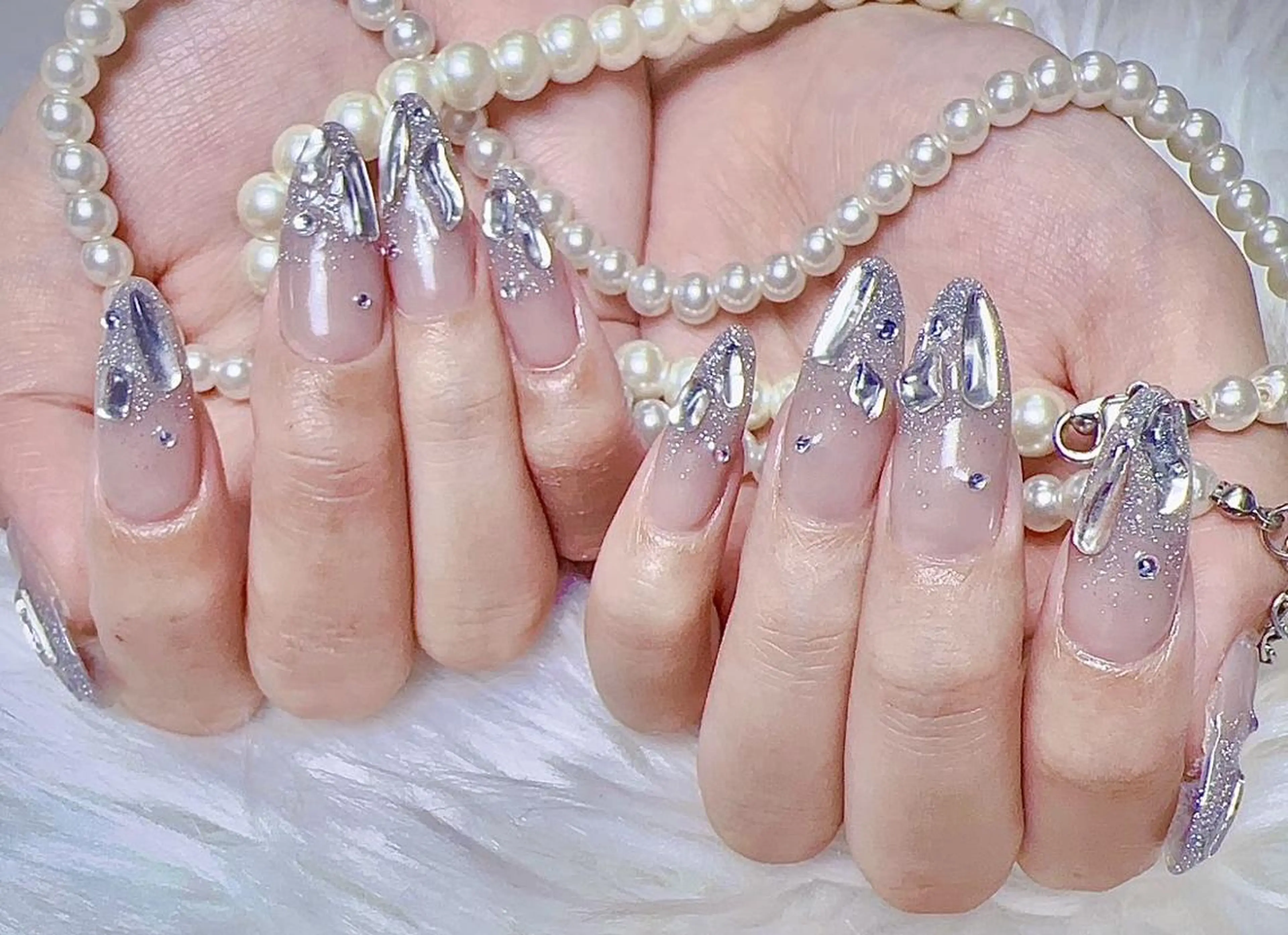 ネイル アートネイル 成人式 長さ出し フットネイル ジェルネイル ハンドネイル ハンドケア For U nail スカルプ専門店のネイルデザイン