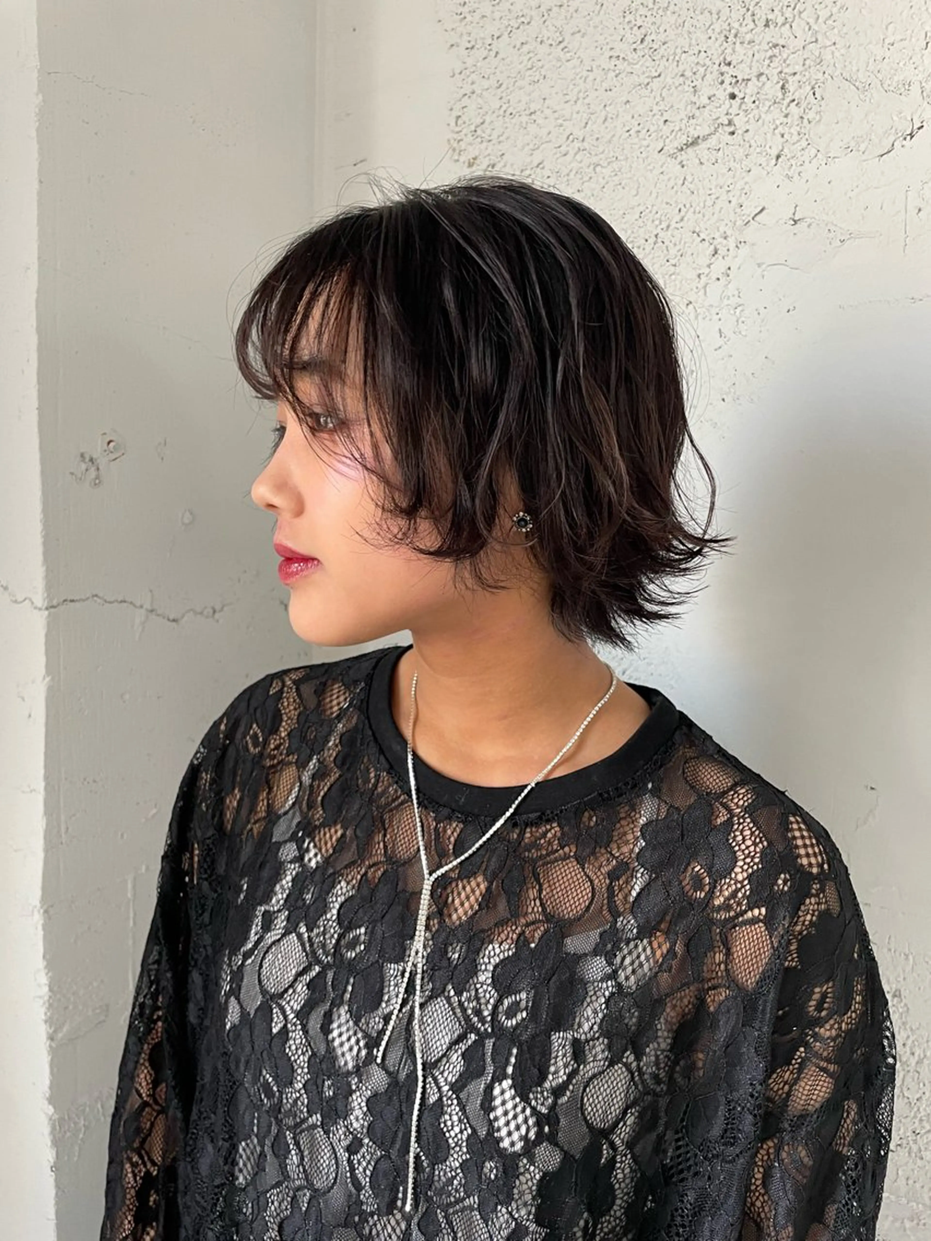 ショート ヘアカラー パーマ/ボブ/ ヘルシーカラー/風花のヘアスタイル