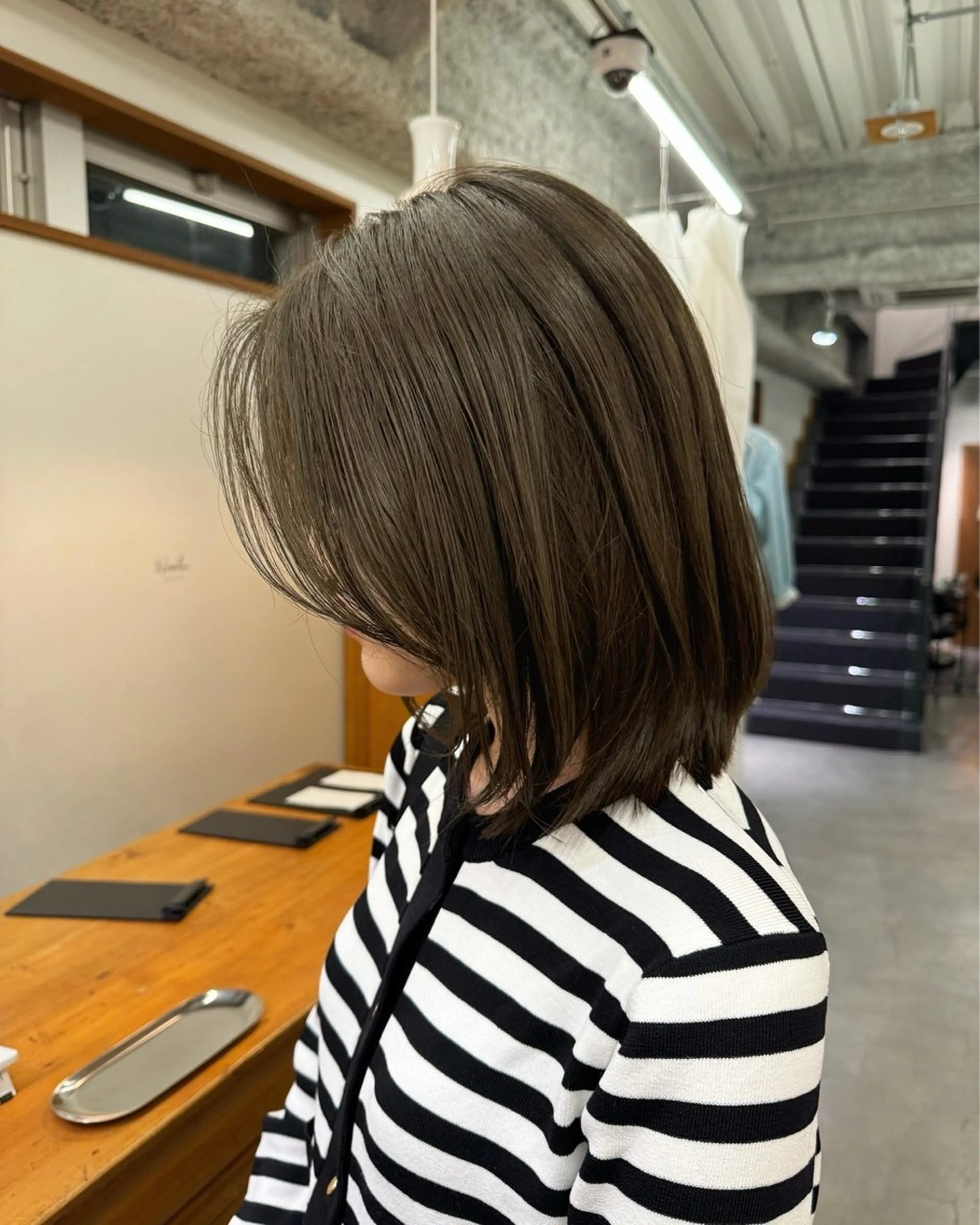 ミディアム カラー 透明感カラー オリーブカラー ヘアカラー ヘッドスパ 安藤 琢真のヘアスタイル