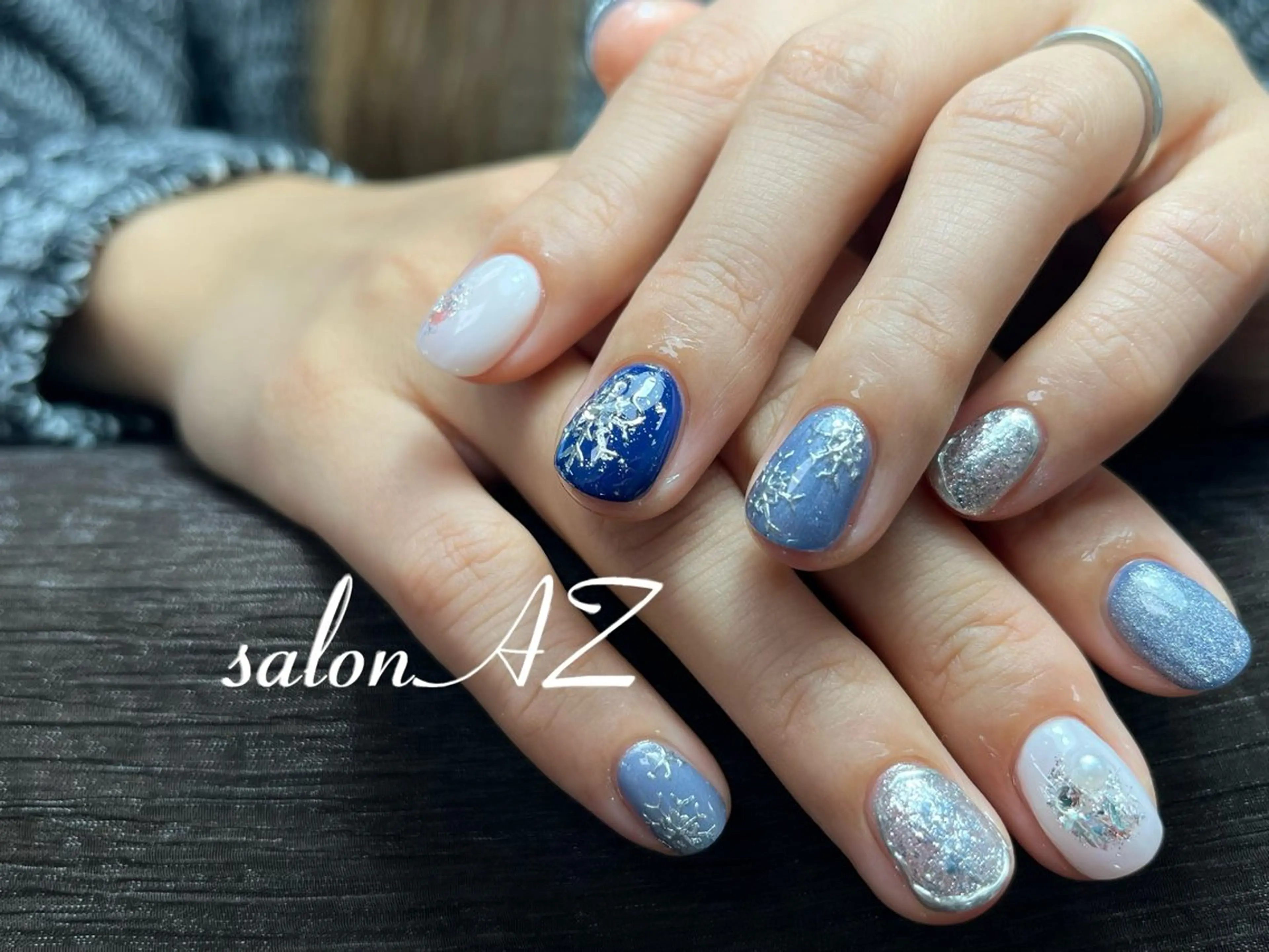 ネイル 冬ネイル クリスマス ハンドネイル salon AZのネイルデザイン