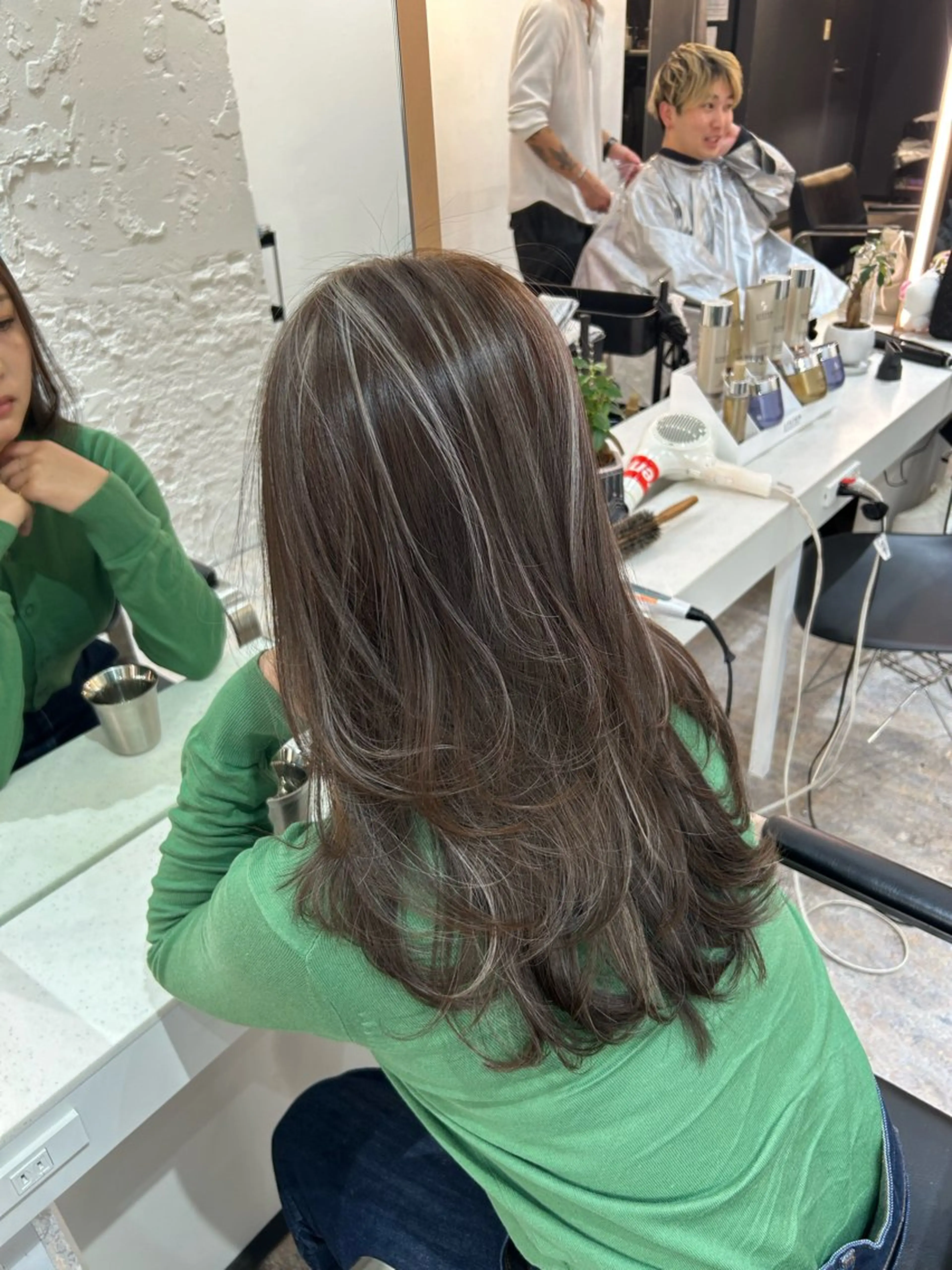 ロング カラー ヘアカラー レイヤーカット BLend 渋谷のヘアスタイル