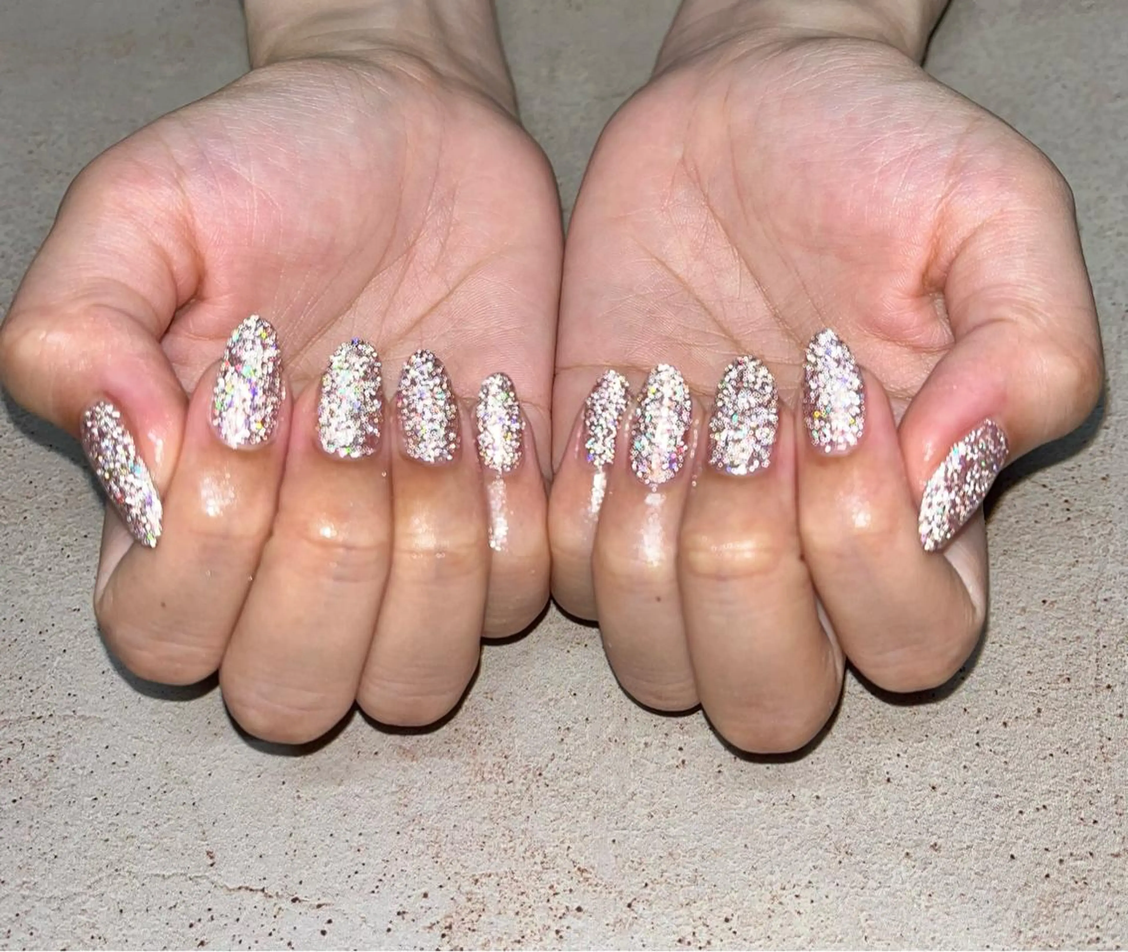 ネイル フラッシュネイル ラメ(グリッター) ハンドネイル goldgleams ちなのネイルデザイン