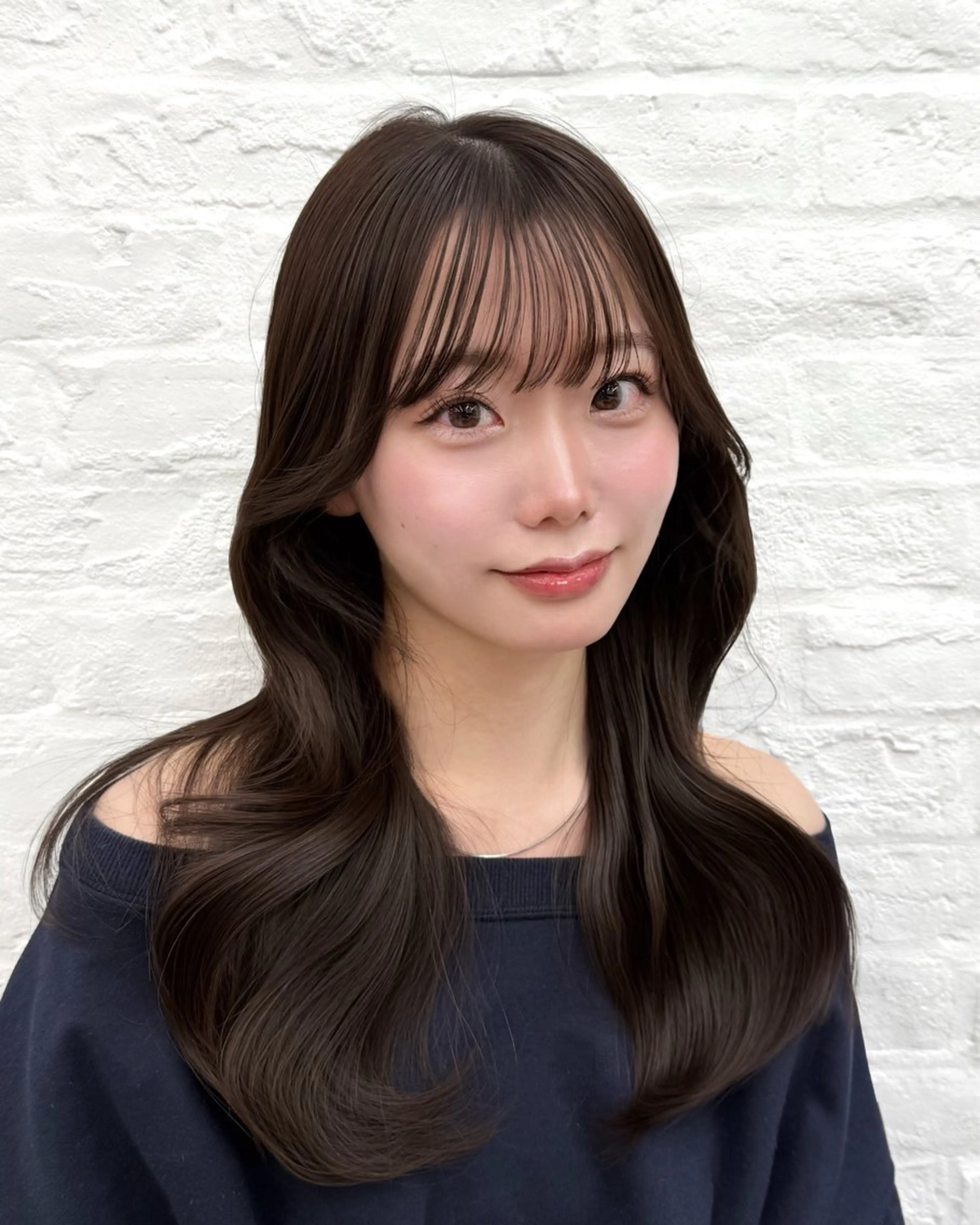 セミロング カラー カット ヘアカラー トリートメント 韓国ガーリーヘア🎀 Sayaka🤍のヘアスタイル