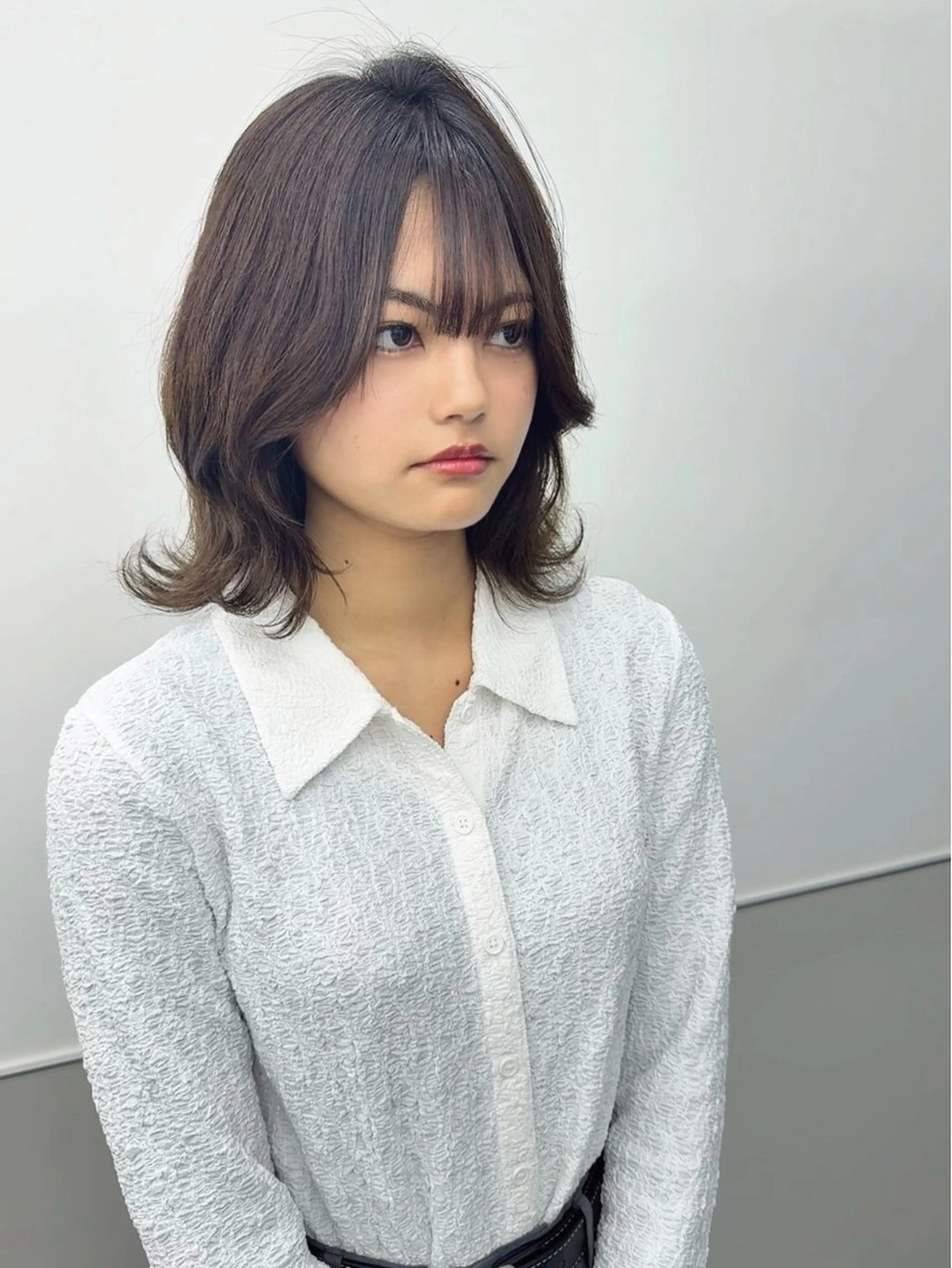 ミディアム くびれヘア カット ヘアカラー トリートメント GO TODAY シェアサロン 町田店所属・韓国ヘア🇰🇷 スズキのヘアスタイル