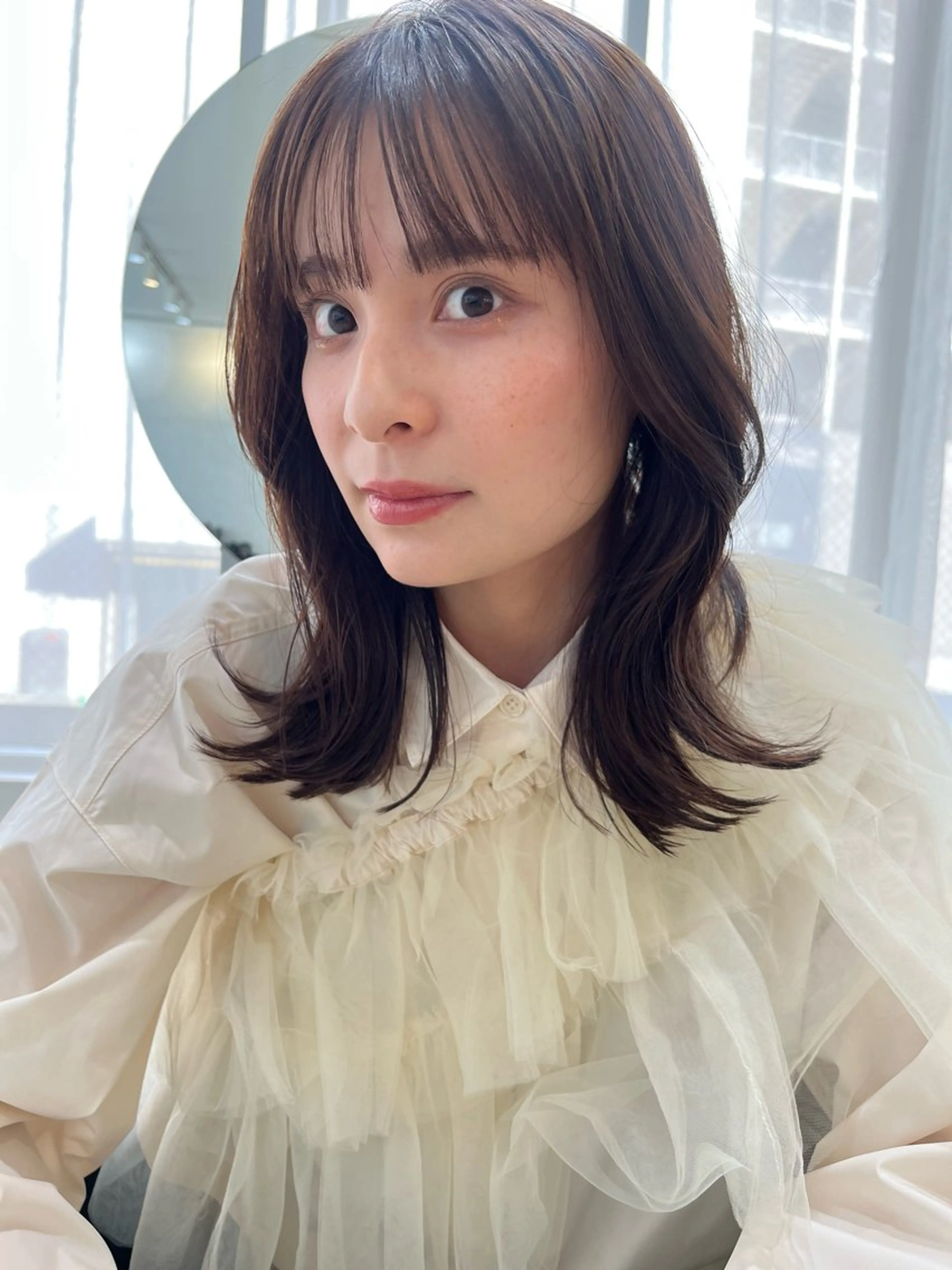 ミディアム カラー カット ヘアカラー トリートメント SOYON 🤍CHIZU🤍.のヘアスタイル