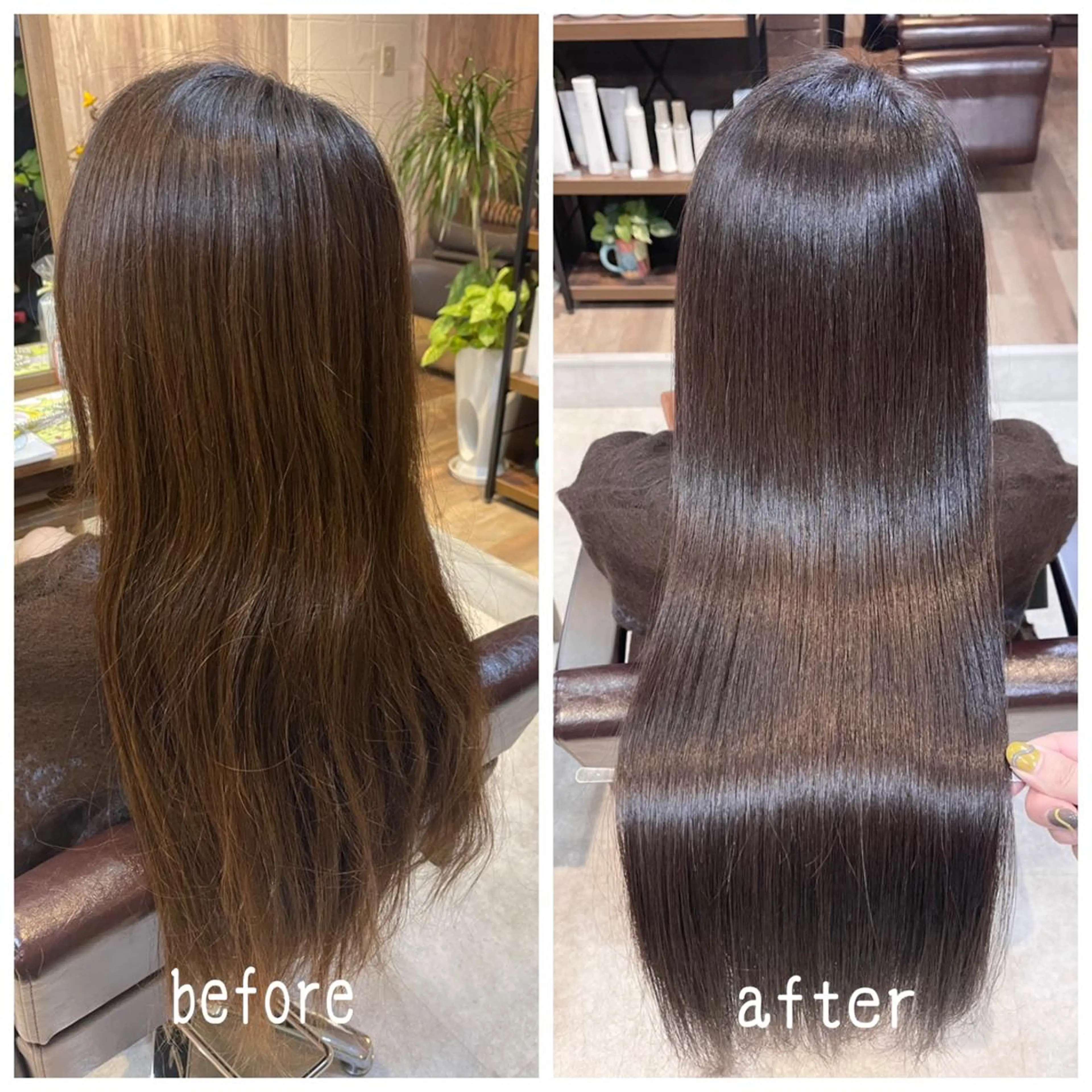 ロング カラー 髪質改善 トリートメント i  plus＋所属・髪質改善で 憧れの潤艶美髪にのヘアスタイル