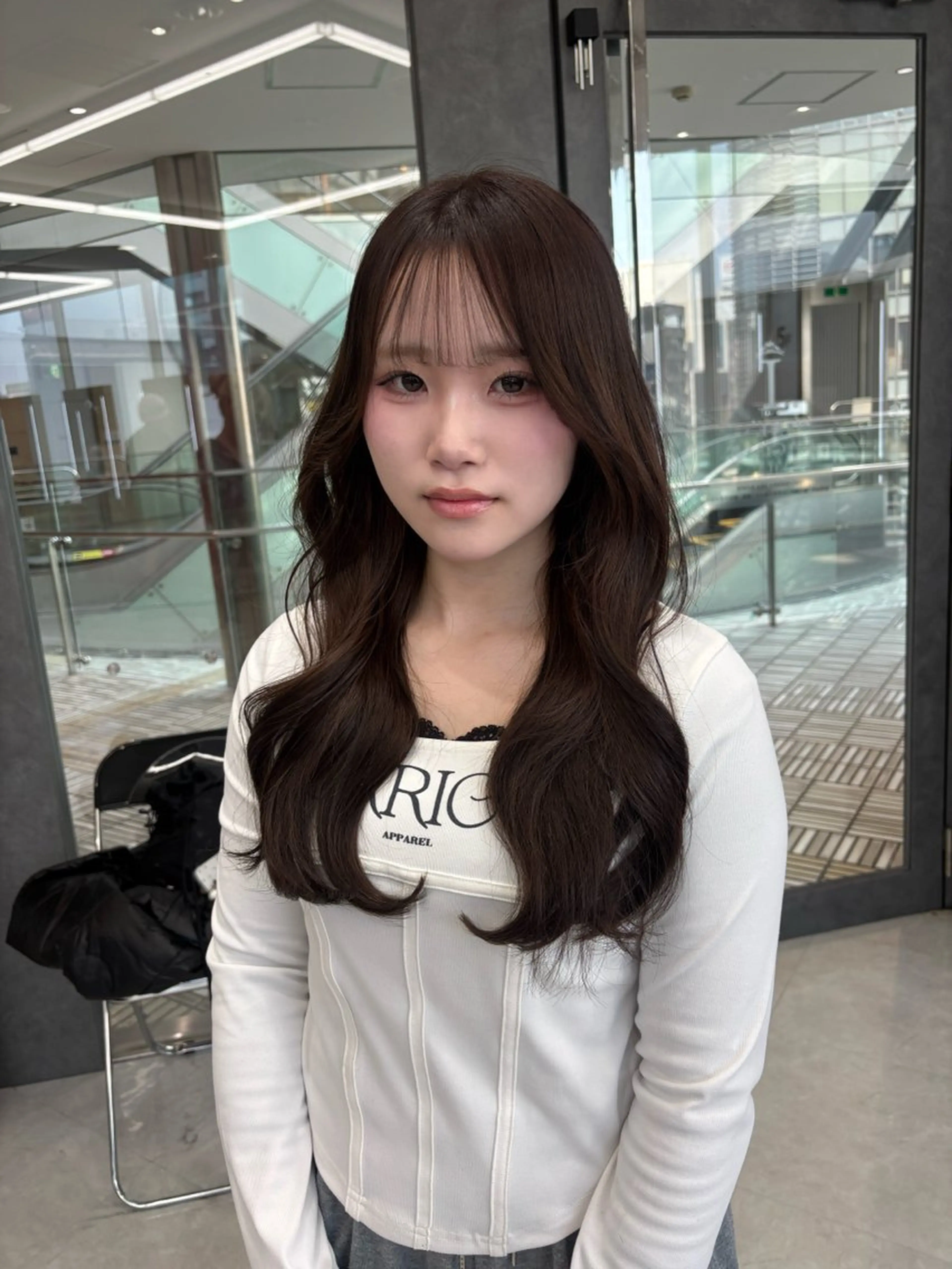 ロング カラー ヘアアレンジ カット ヘアカラー トリートメント ミルクティー/ピンク カラー/ みう🎀のヘアスタイル