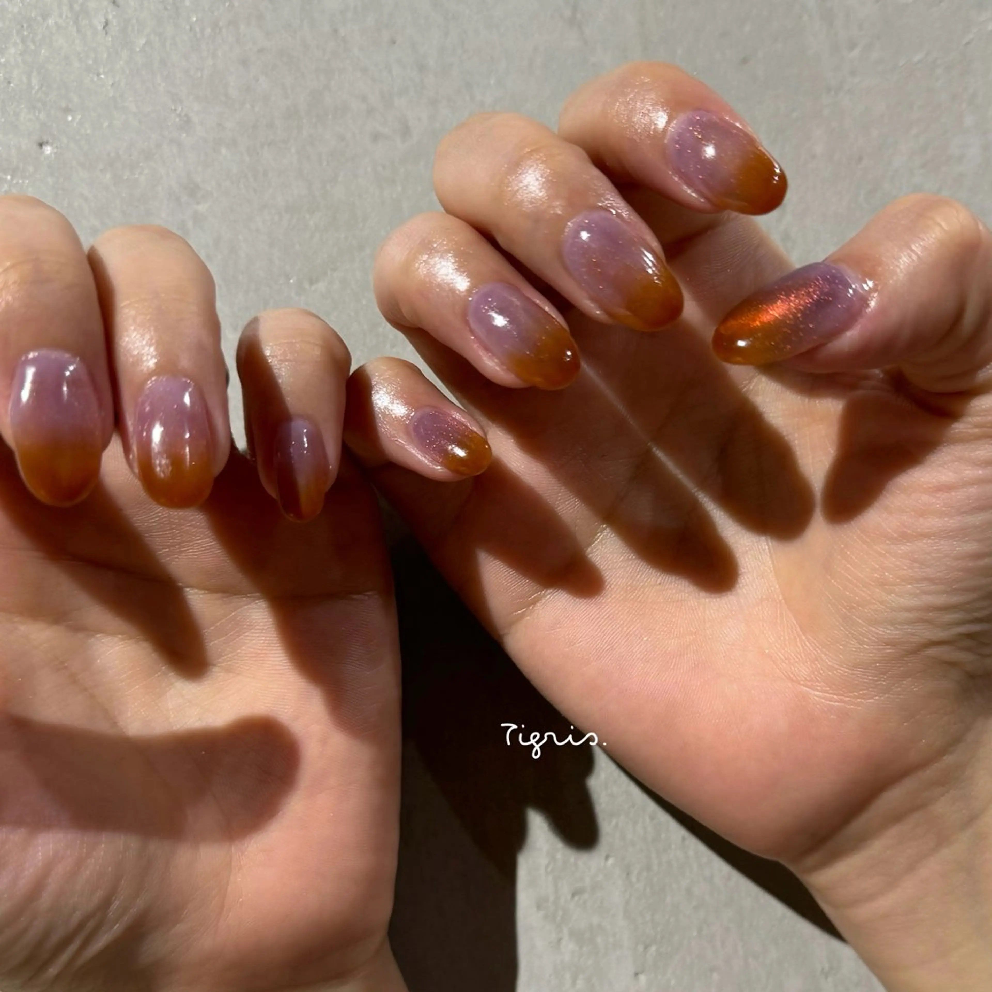 ネイル グラデーション マグネットネイル シンプルネイル ハンドネイル Tigris.所属・Tigris. sadamotoのネイルデザイン