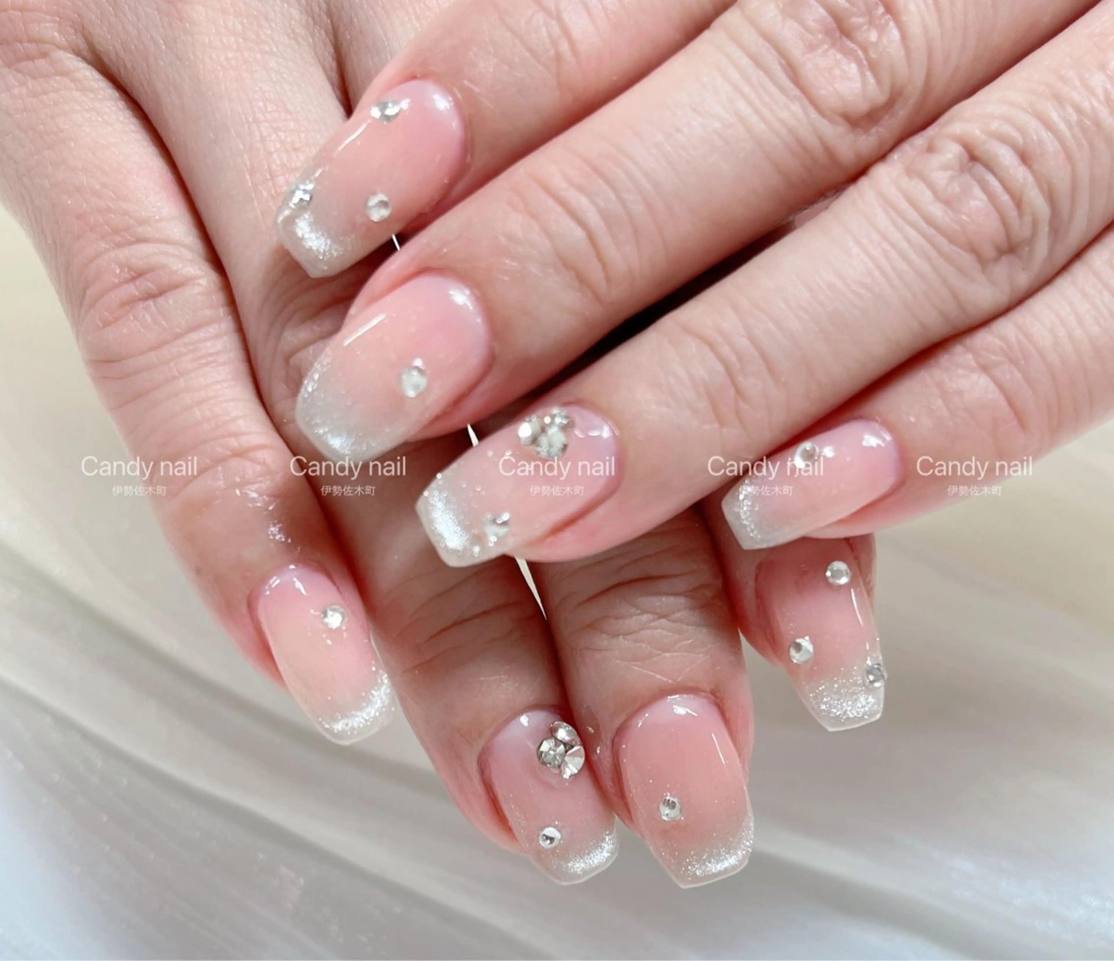 ネイル candy nail 韓国風ワンホンネイルのネイルデザイン