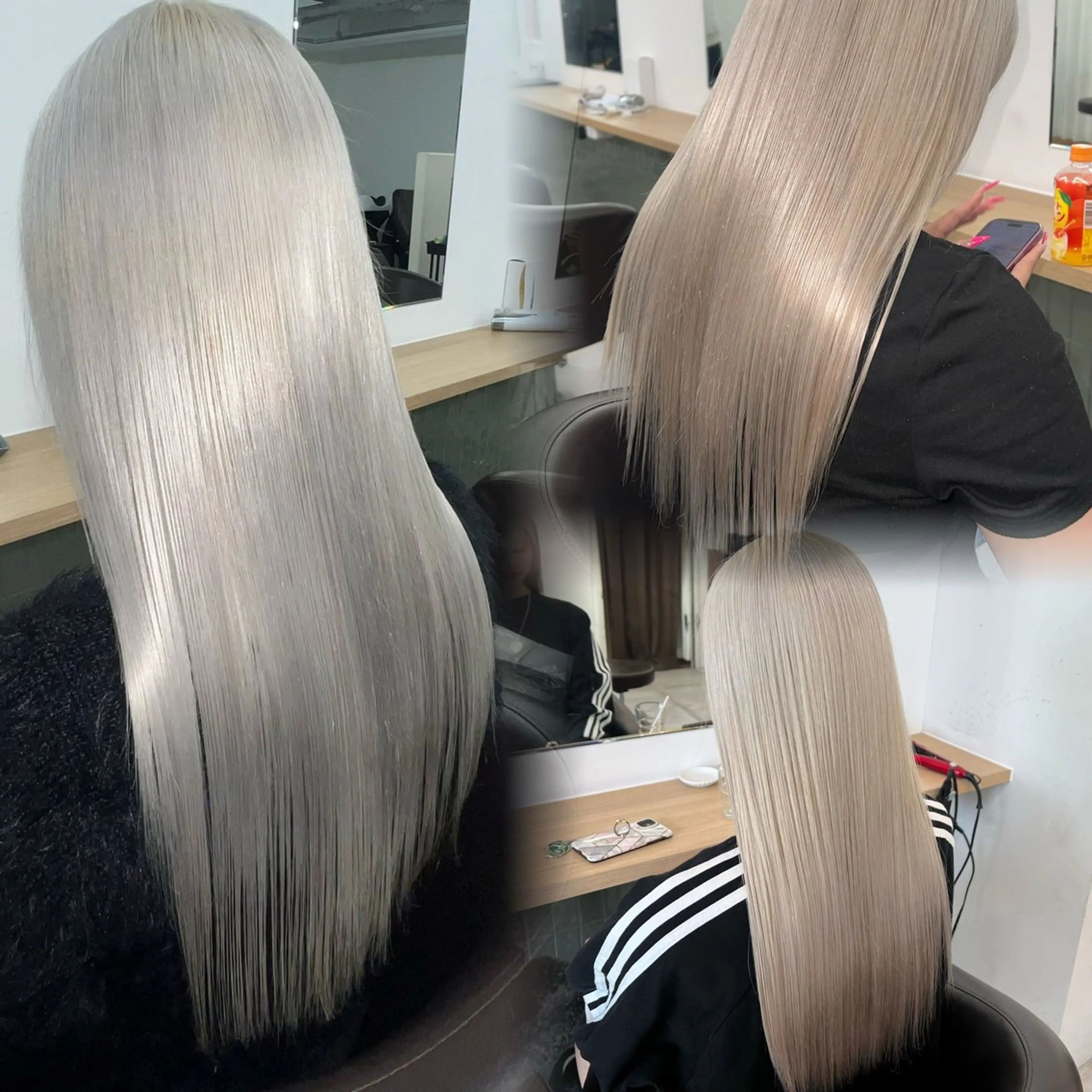 ロング カラー カット ヘアカラー トリートメント 赤みゼロ/透明感 カラー🌿KANTAのヘアスタイル