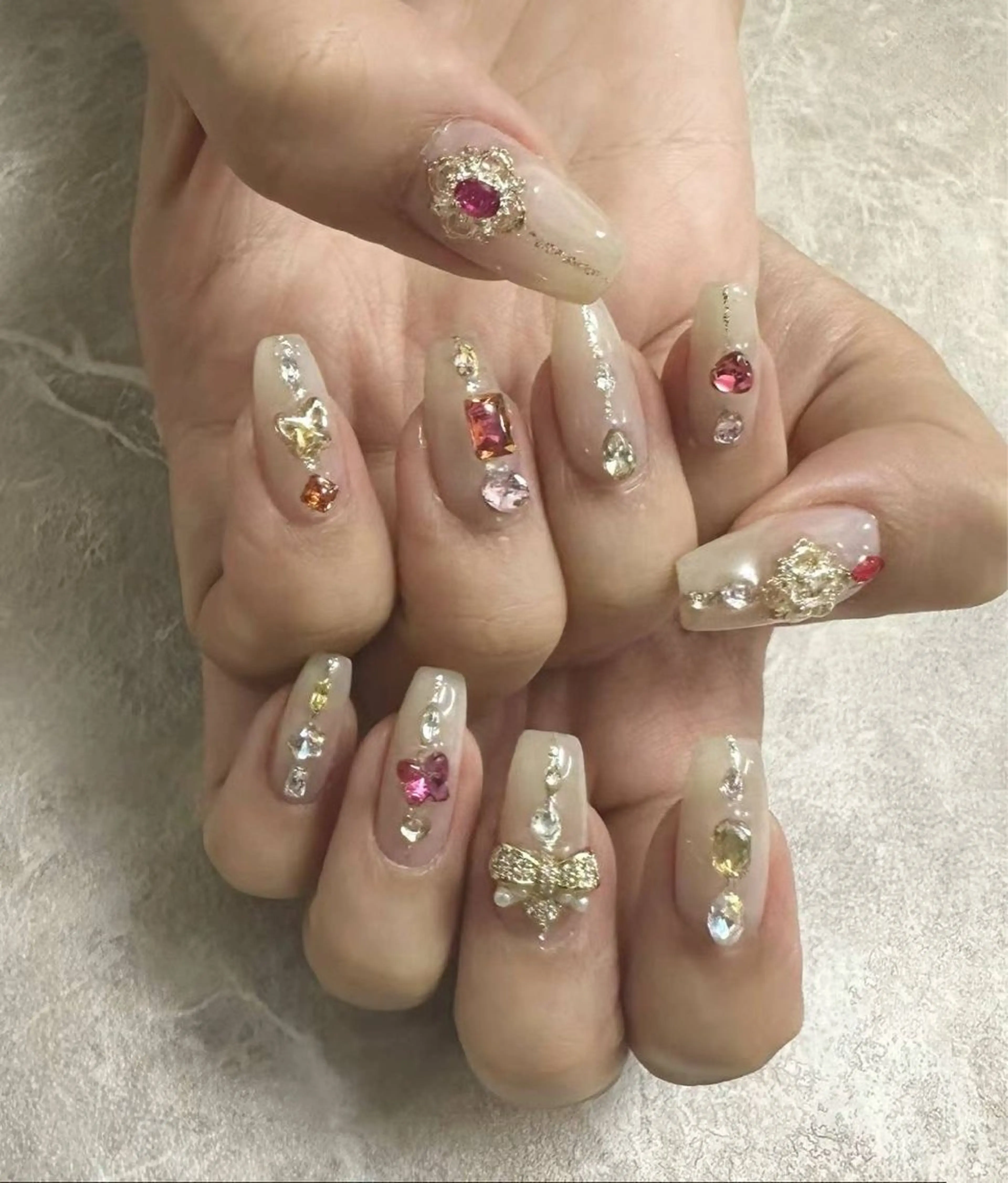 ネイル アートネイル フラワーネイル フットネイル ジェルネイル ガーリー Babarla nailのネイルデザイン