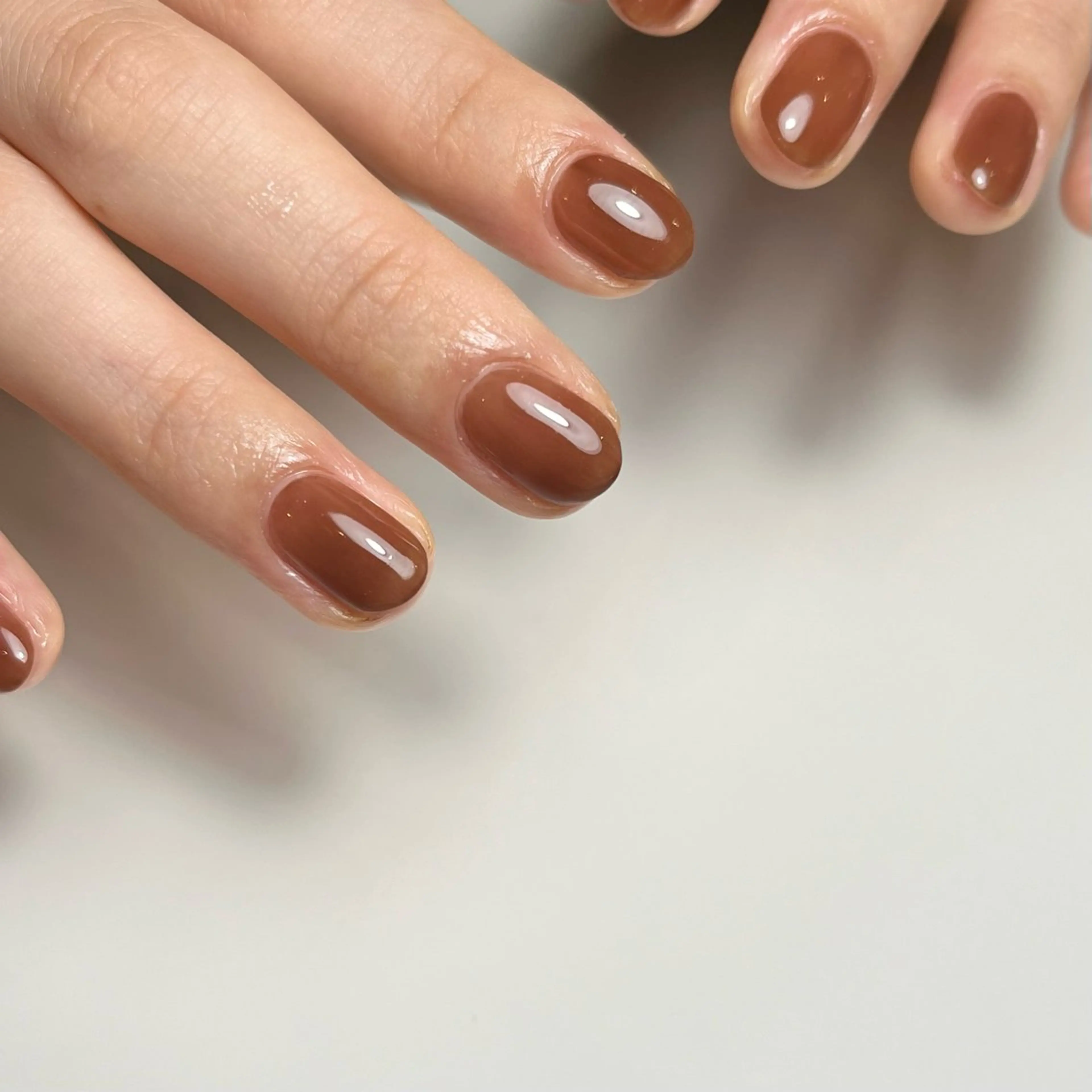 ネイル ブラウン ハンドネイル ballie／小野原 なつみのネイルデザイン