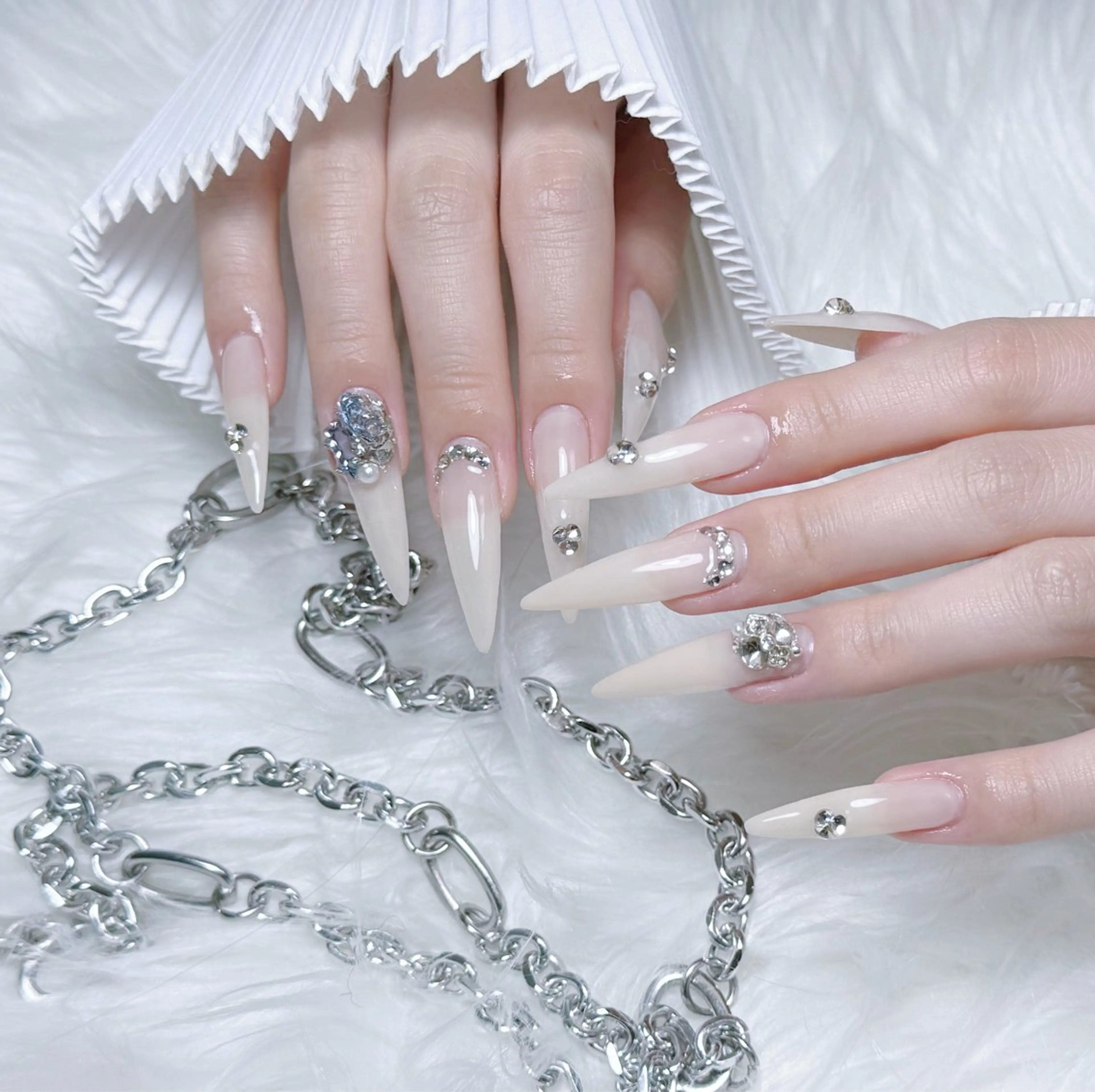 ネイル ブルー ハンドネイル 🍑Yun nail 店長🍑のネイルデザイン