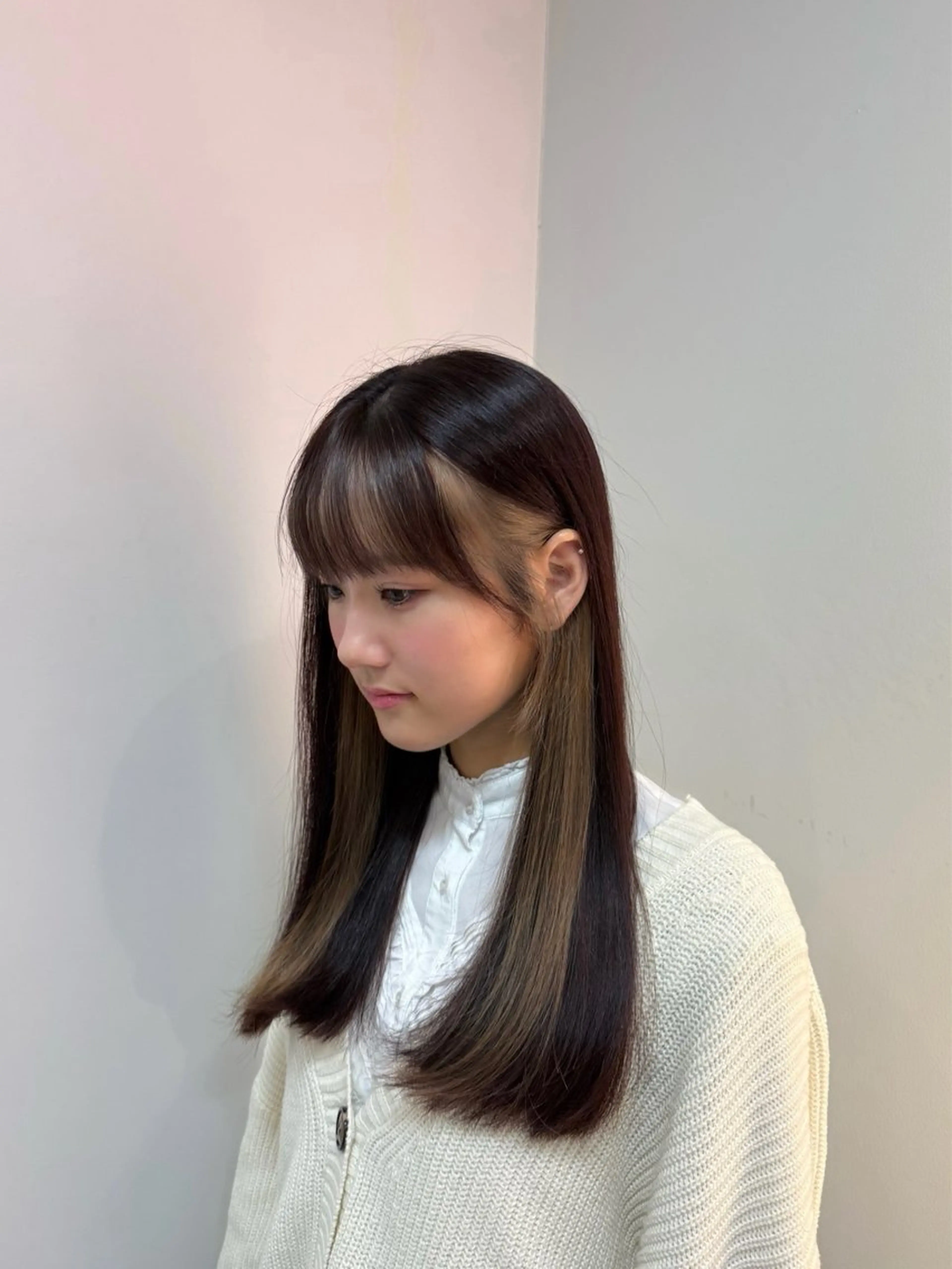 カラー ミストバング  フェイスフレーミング ヘア&メイクSAWA 上田本店所属・池田 菜々美のヘアスタイル