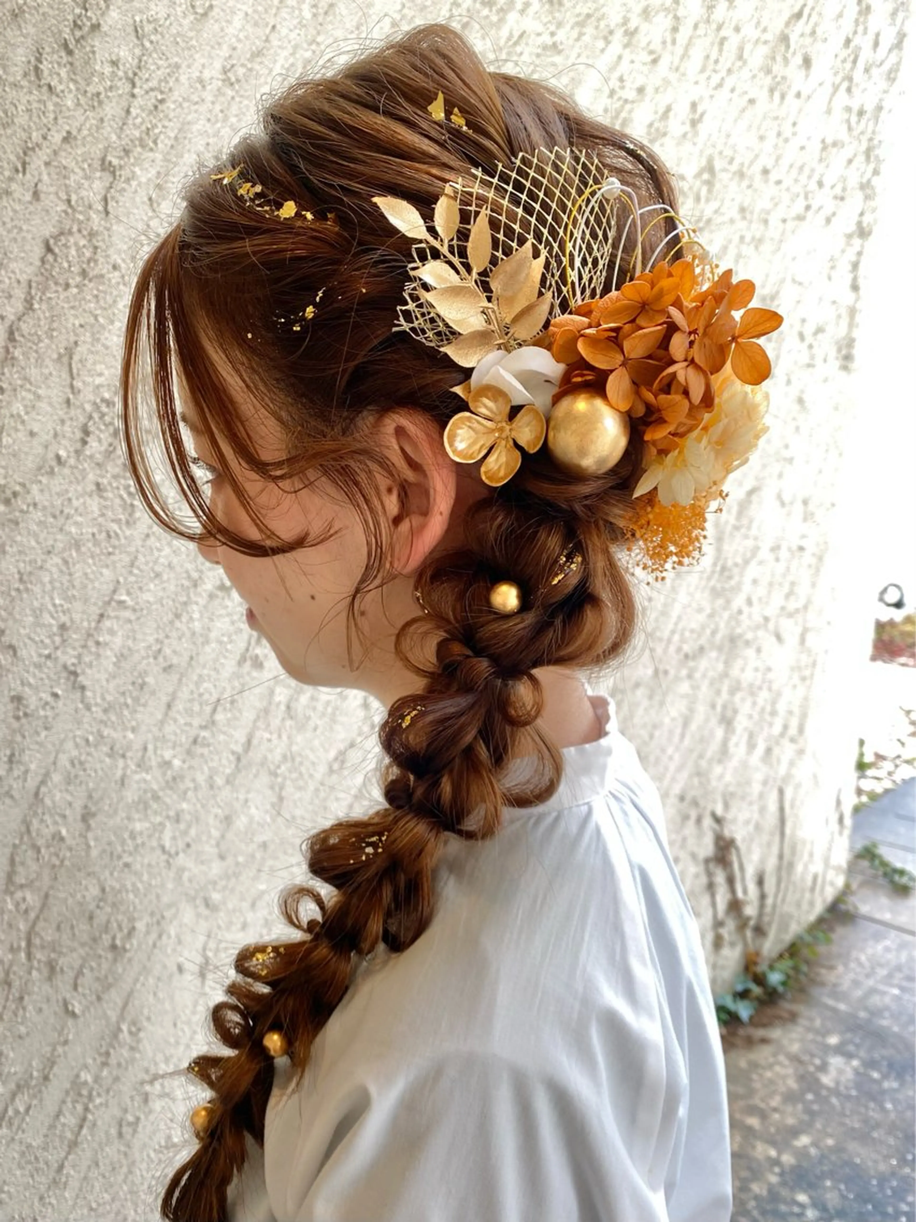 ロング ヘアアレンジ 成人式 艶髪カラー✨ デジタルパーマ✨植松のヘアスタイル