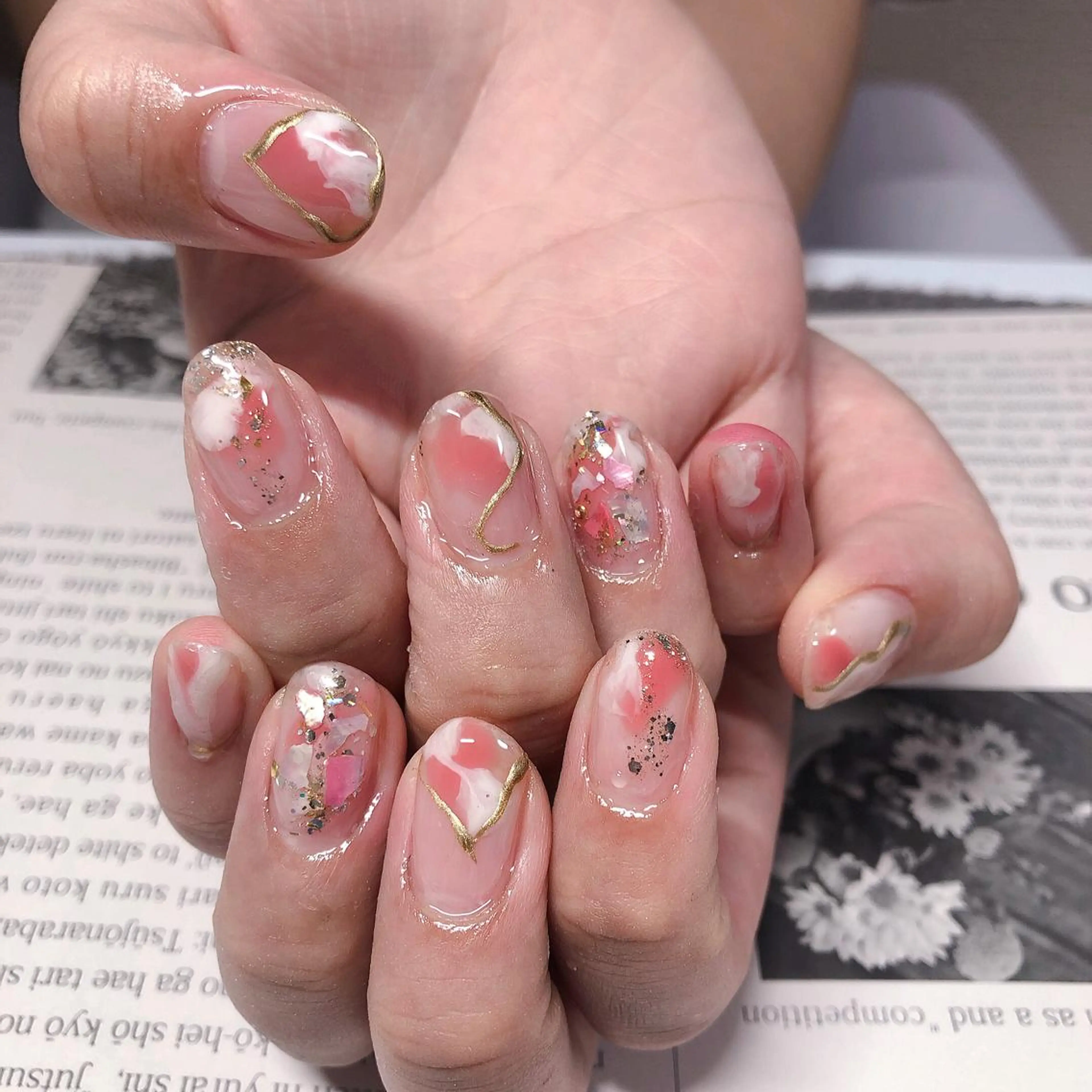 ネイル オフィスネイル 奥園 良恵のネイルデザイン