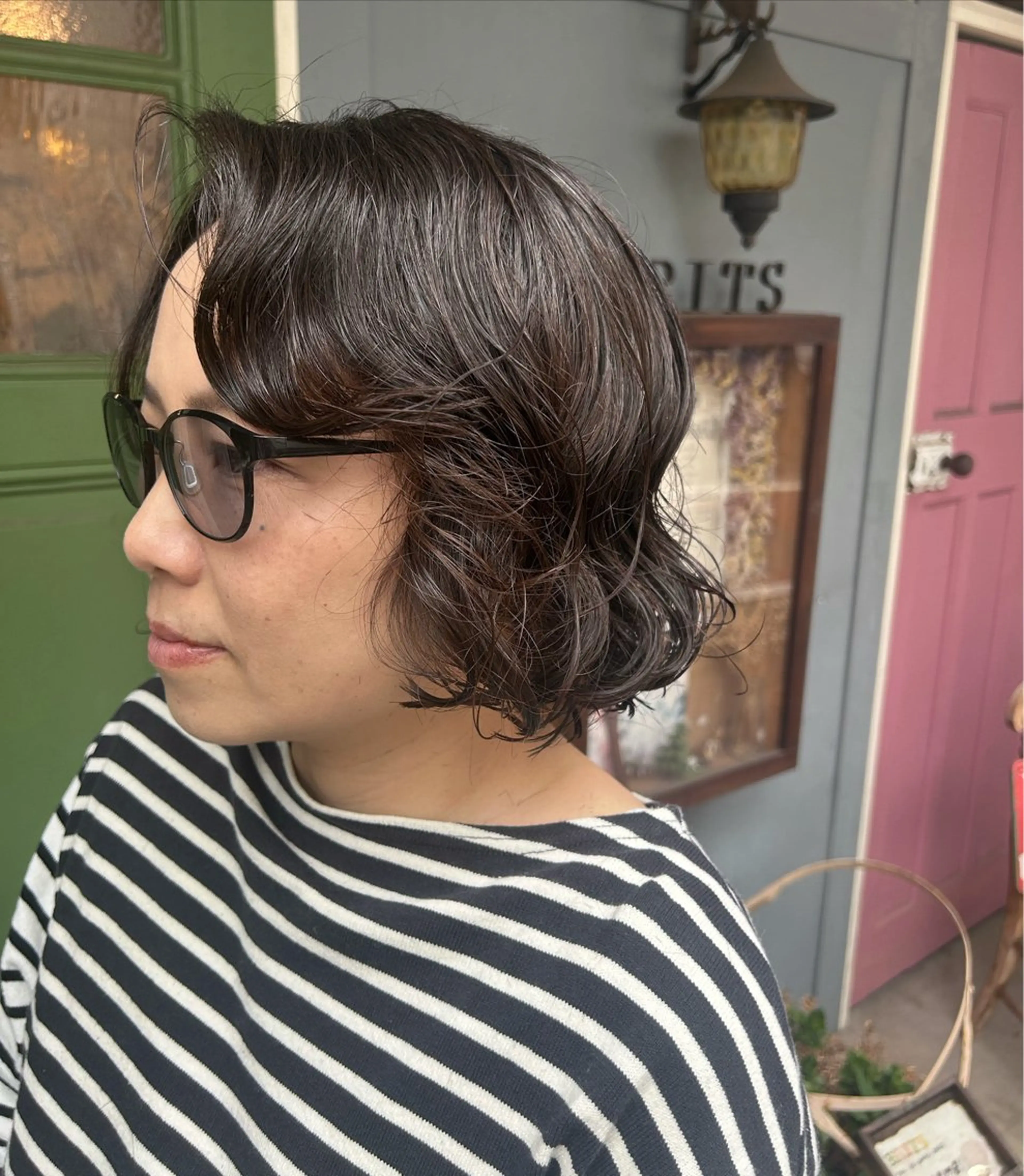 ショート パーマ カット パーマ トリートメント 清水千優/パーマ/透 明感カラー/メンズのヘアスタイル