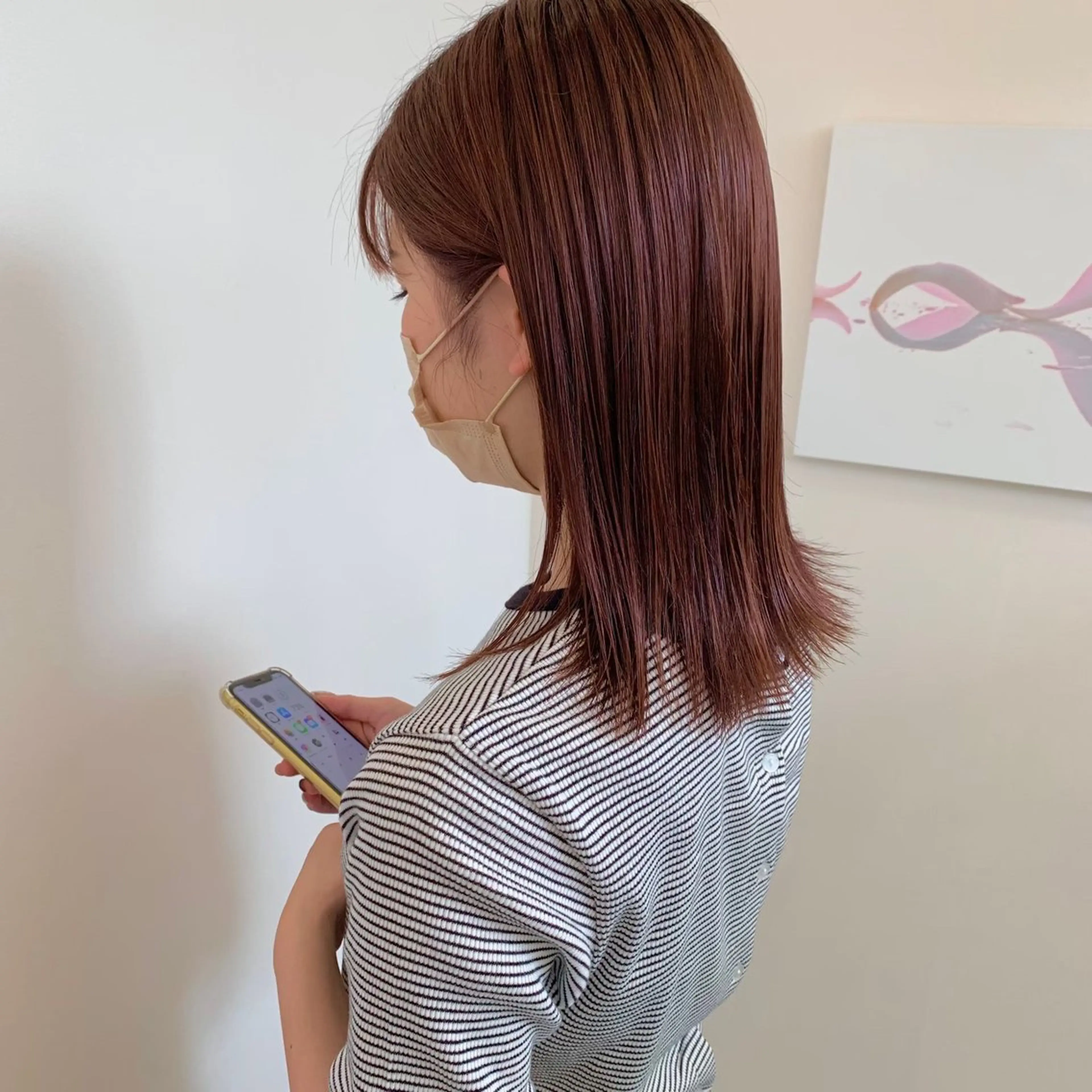 セミロング カラー ParveMix🍀 藤原愛未のヘアスタイル