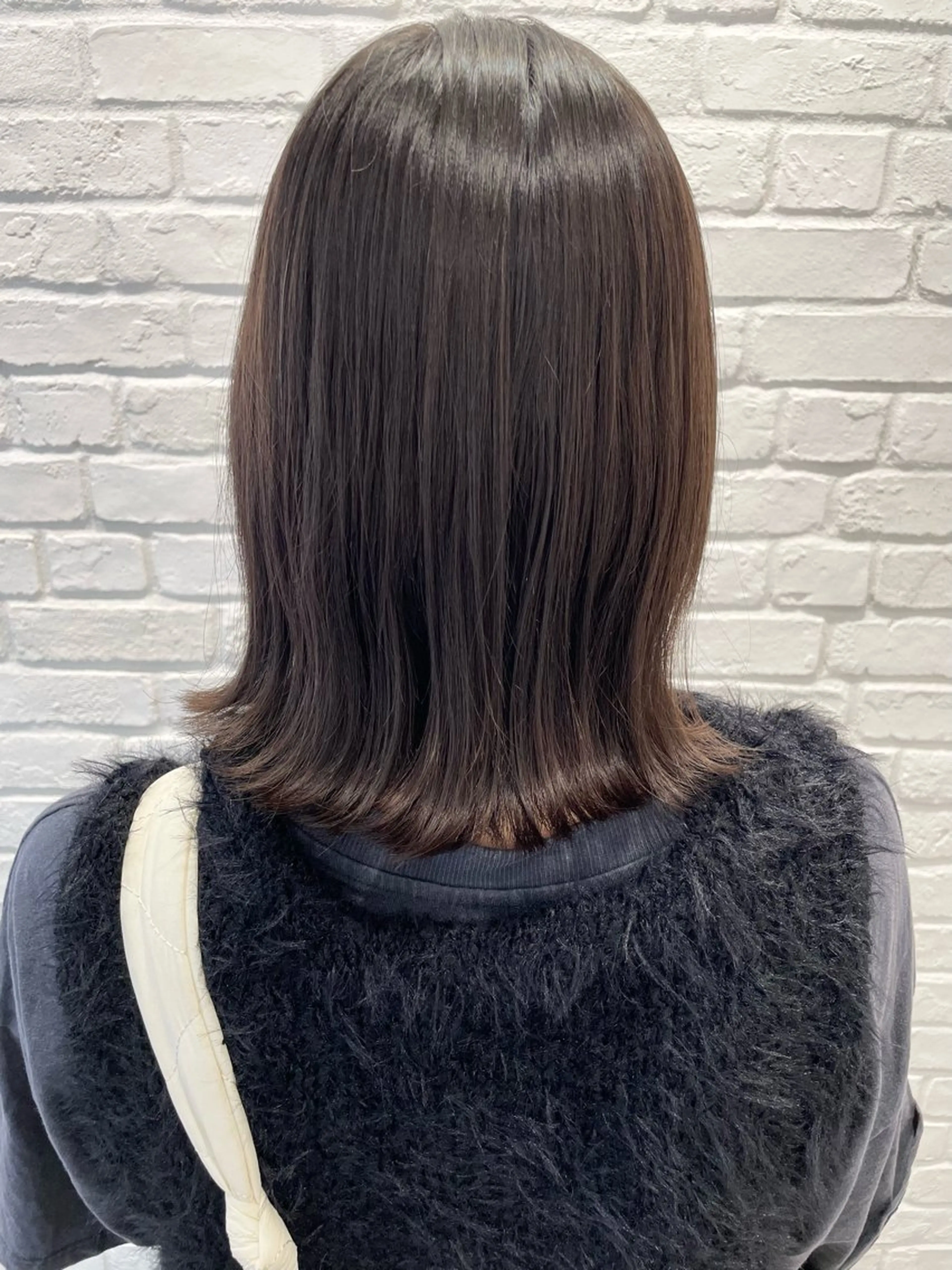 ミディアム ボブ 外ハネヘア カット 松田 /骨格矯正カットのヘアスタイル