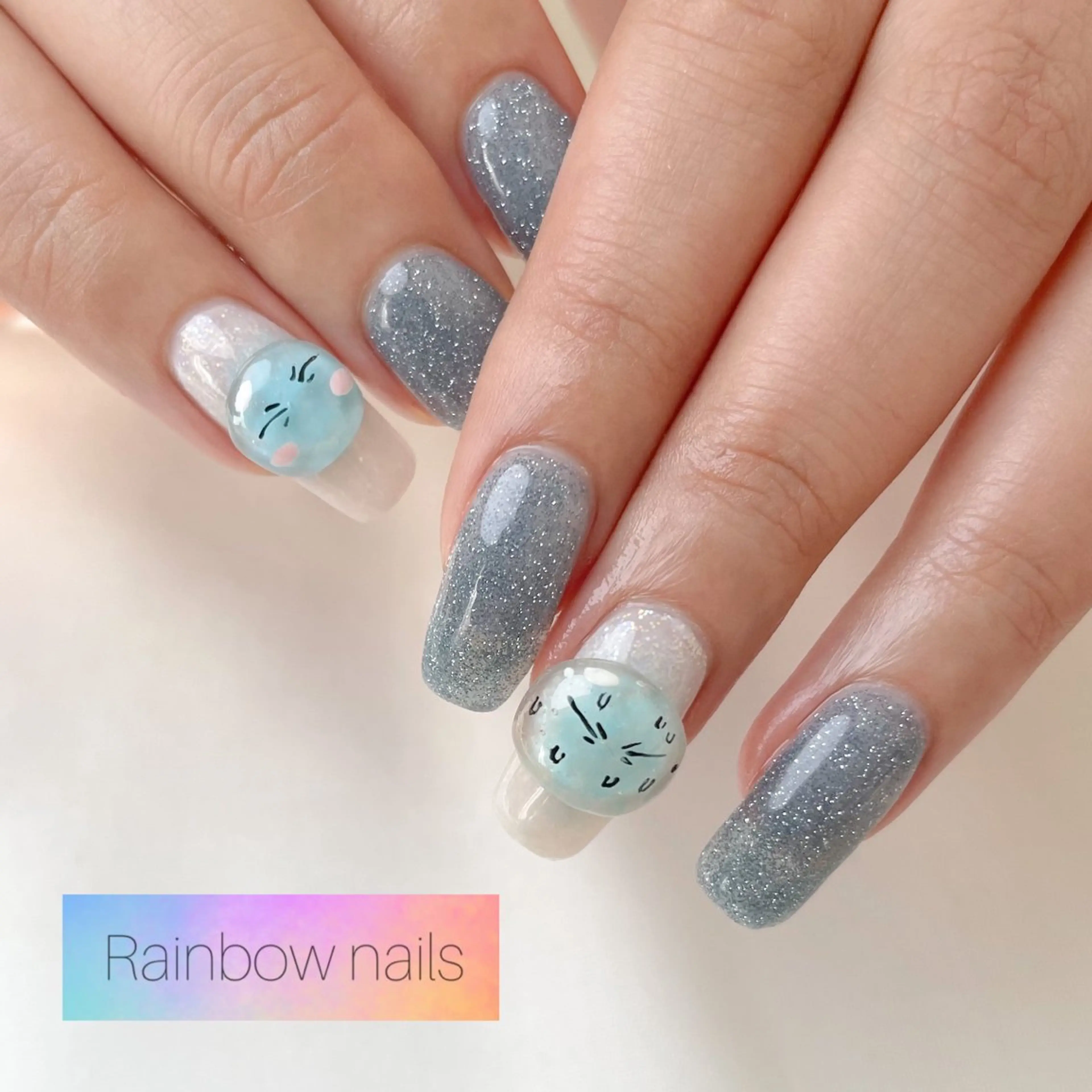 ネイル Rainbow nailsくろちゃんのネイルデザイン