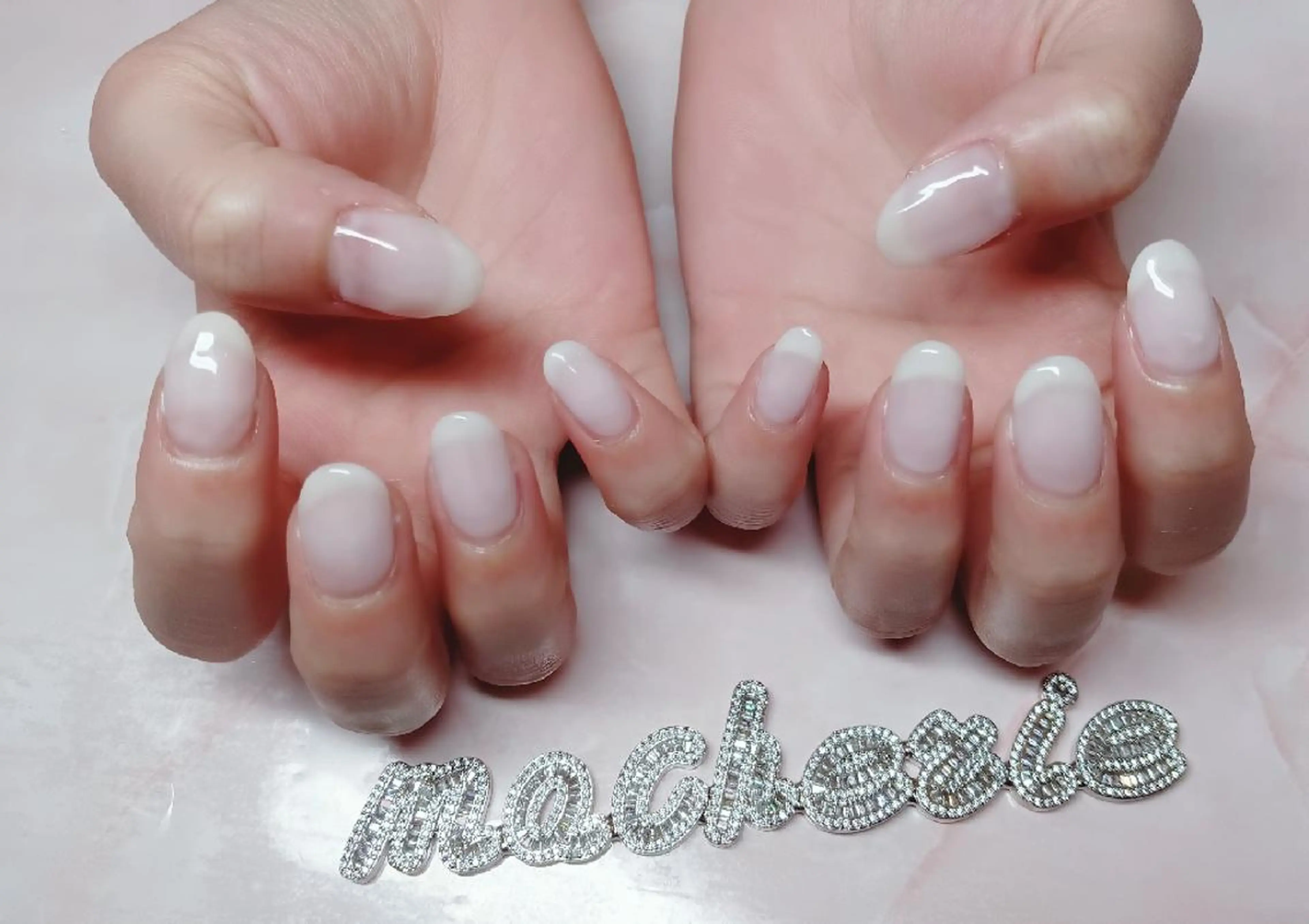 ネイル ホワイト ハンドネイル Nail Salon macherieのネイルデザイン