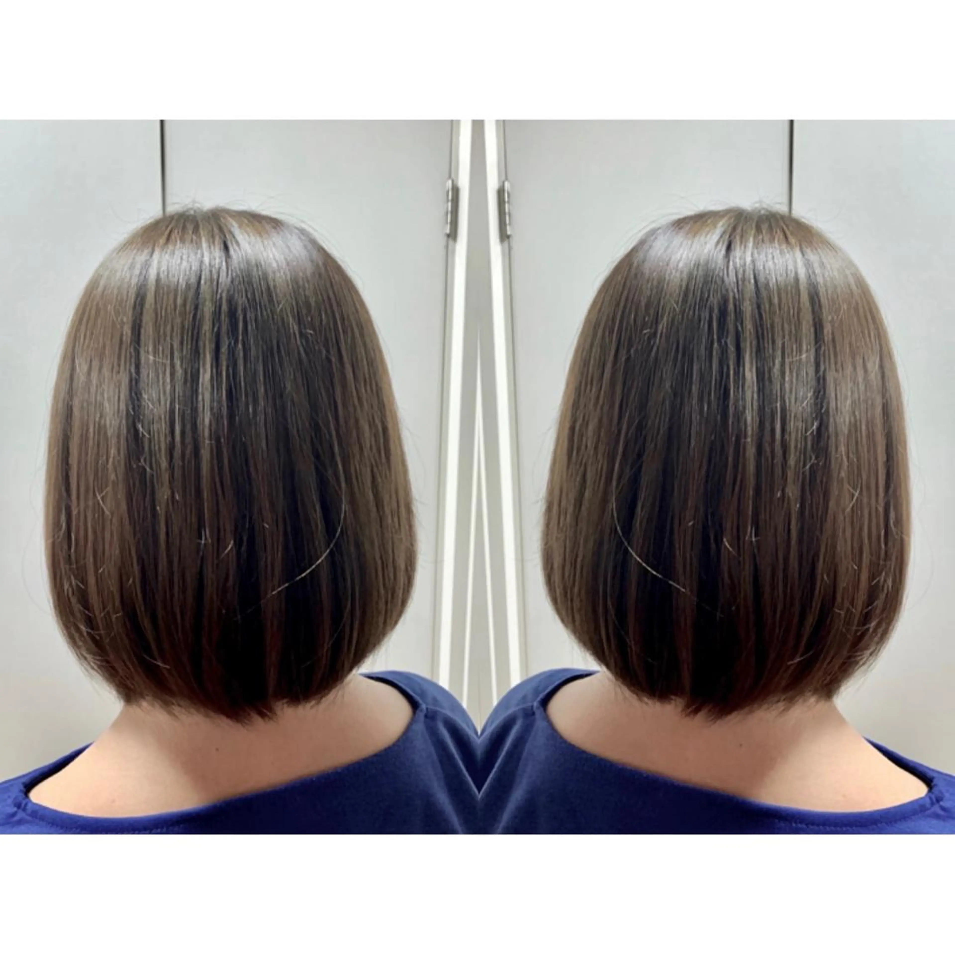 ショート カラー 縮毛矯正 🫧透け感⋆艶髪💎 山口アヤカのヘアスタイル