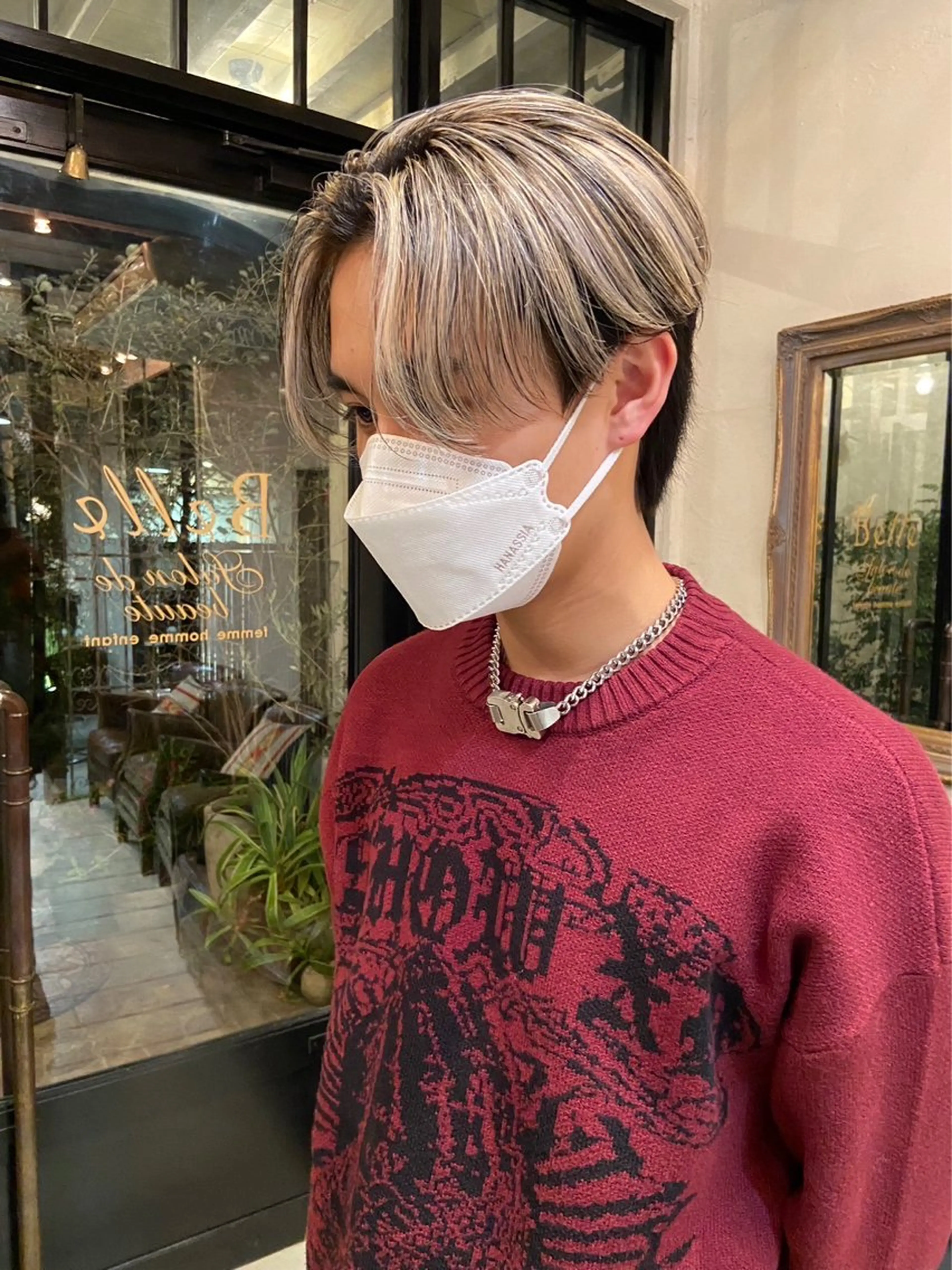 カラー メンズ メンズハイライト ハイライトカラー belle   表参道　terrace所属・抜きっぱなしブロンド /ハイトーン/カナタのヘアスタイル