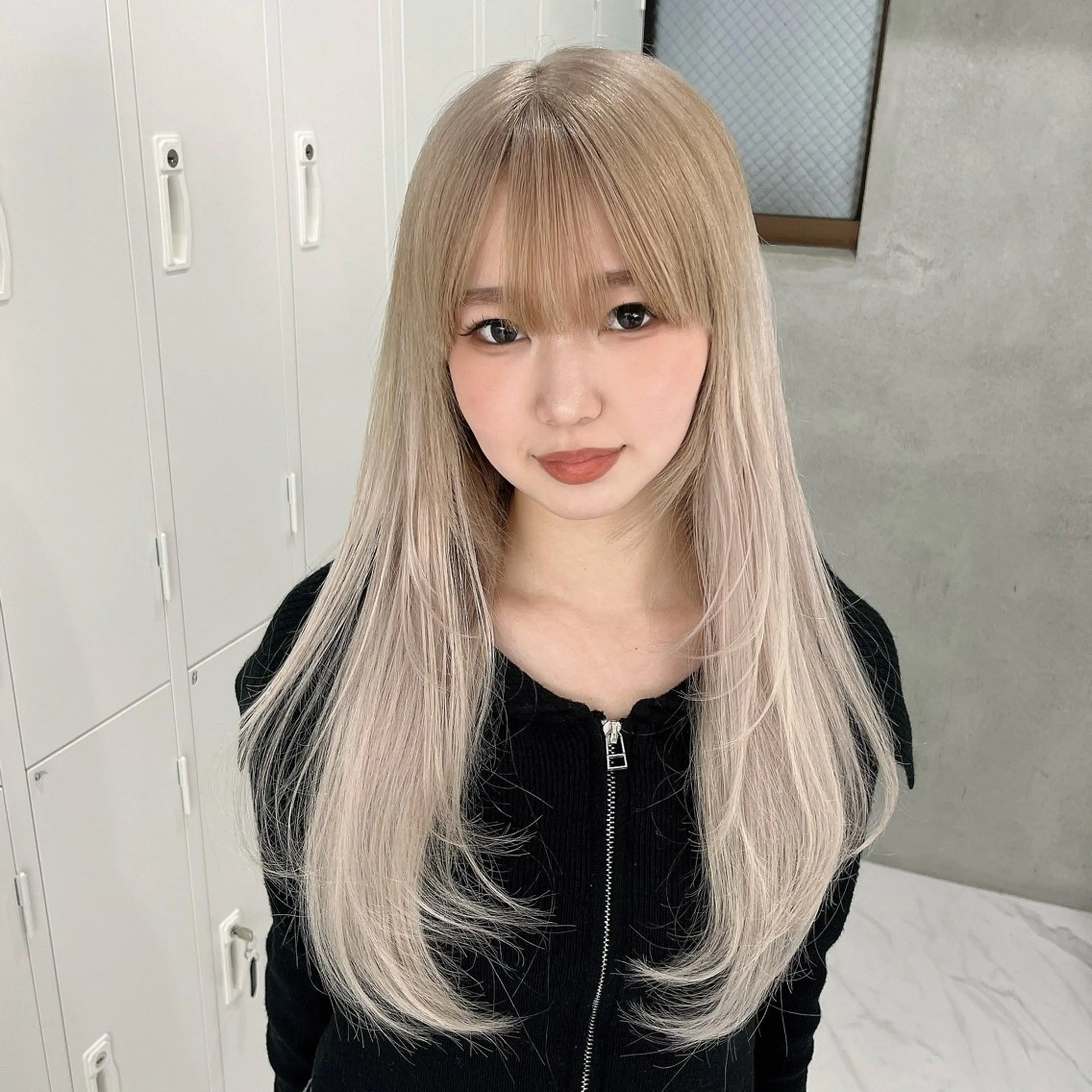 ロング エクステ ロング エクステ りおな/エクステ /ミルクティーカラーのヘアスタイル