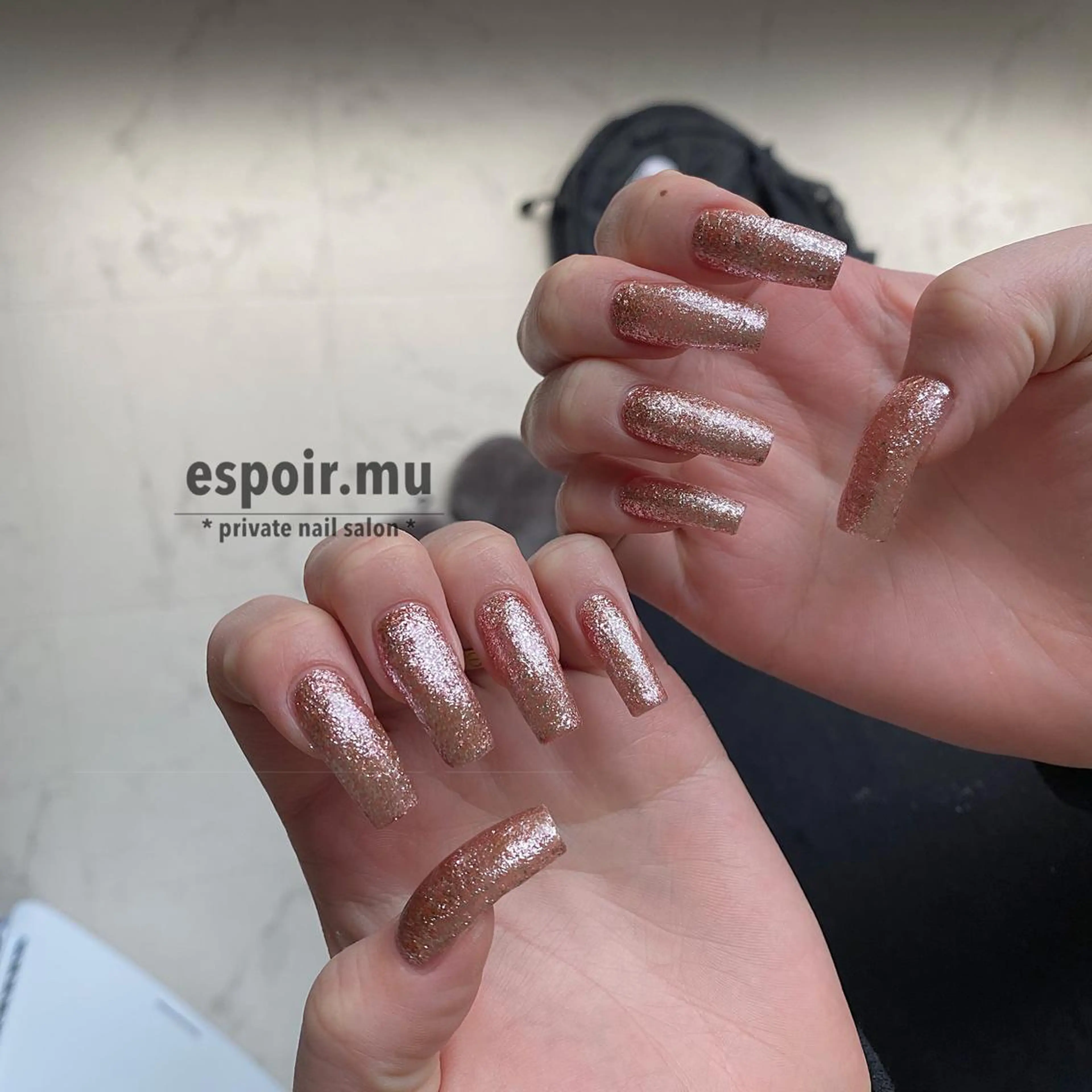 ロング ネイル espoir. muのネイルデザイン