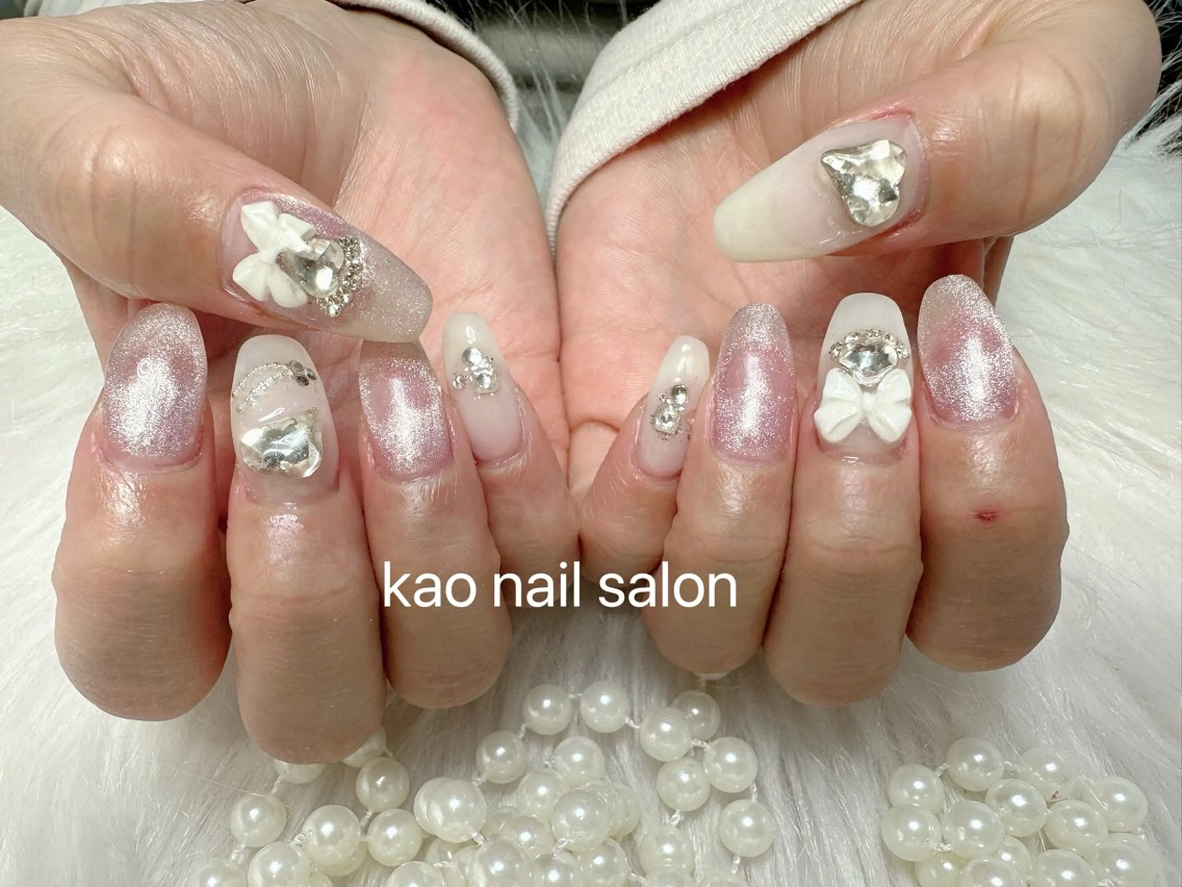ネイル ハンドネイル kao nail マグネット/長さだしのネイルデザイン