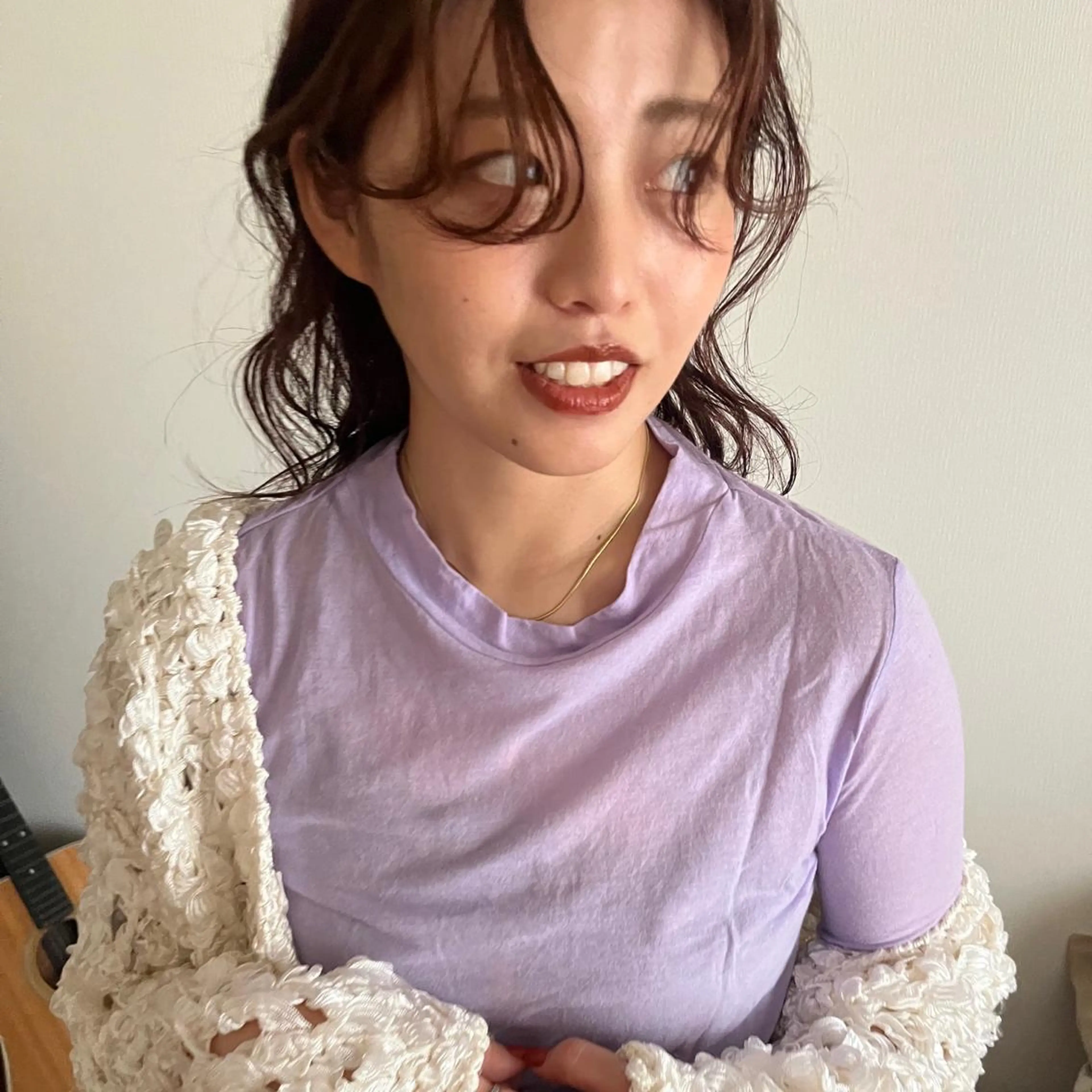 ミディアム パーマ デザインカラー🥂 YUKAのヘアスタイル